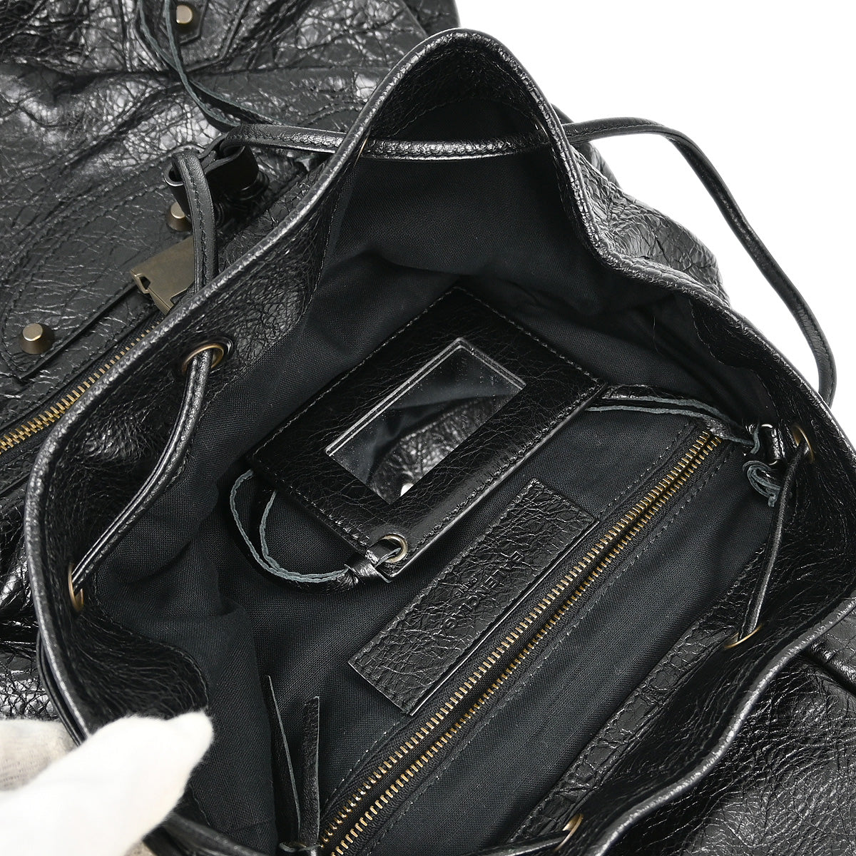 Balenciaga Black Leather Traveler Backpack