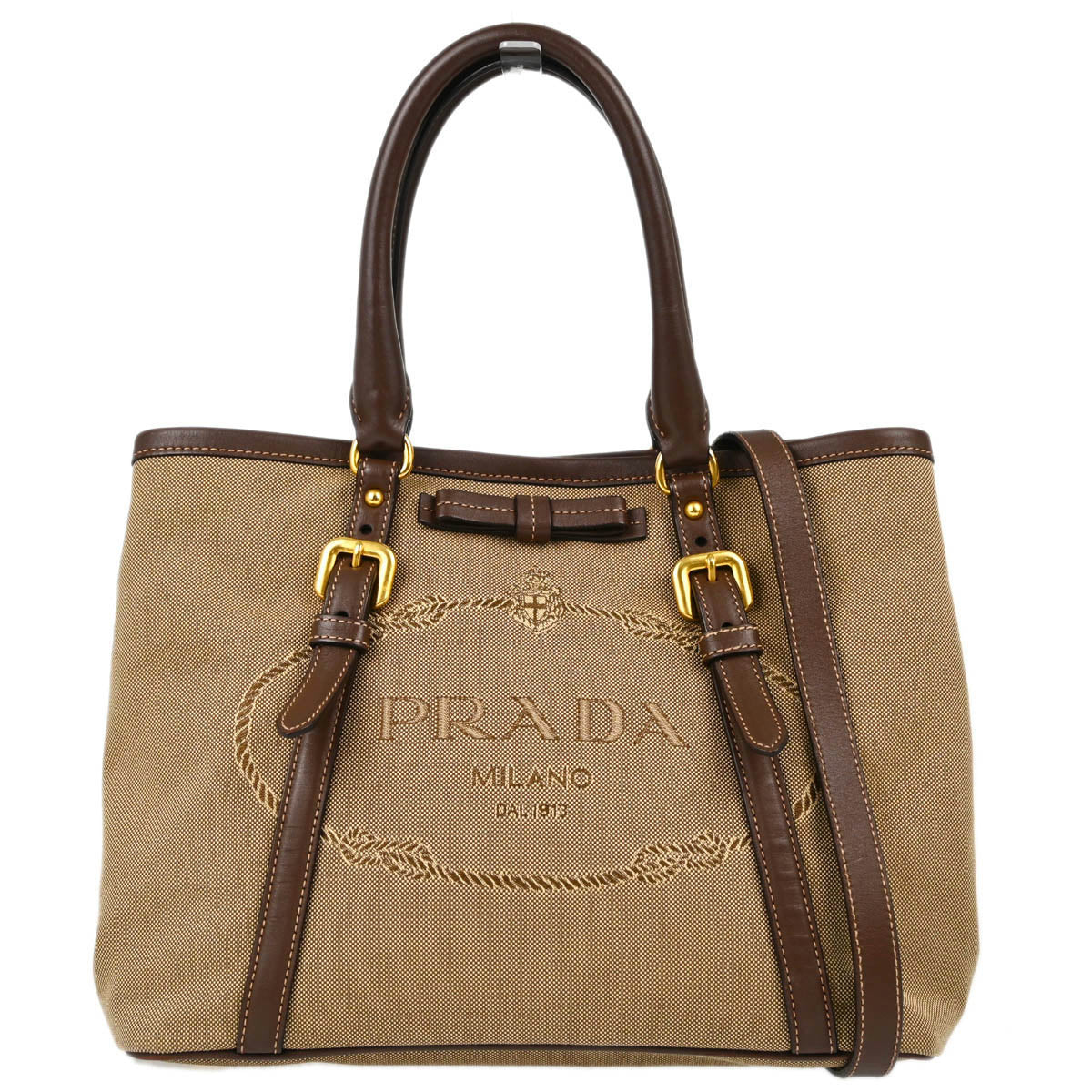 Prada Brown 2way Shoulder Tote Handbag