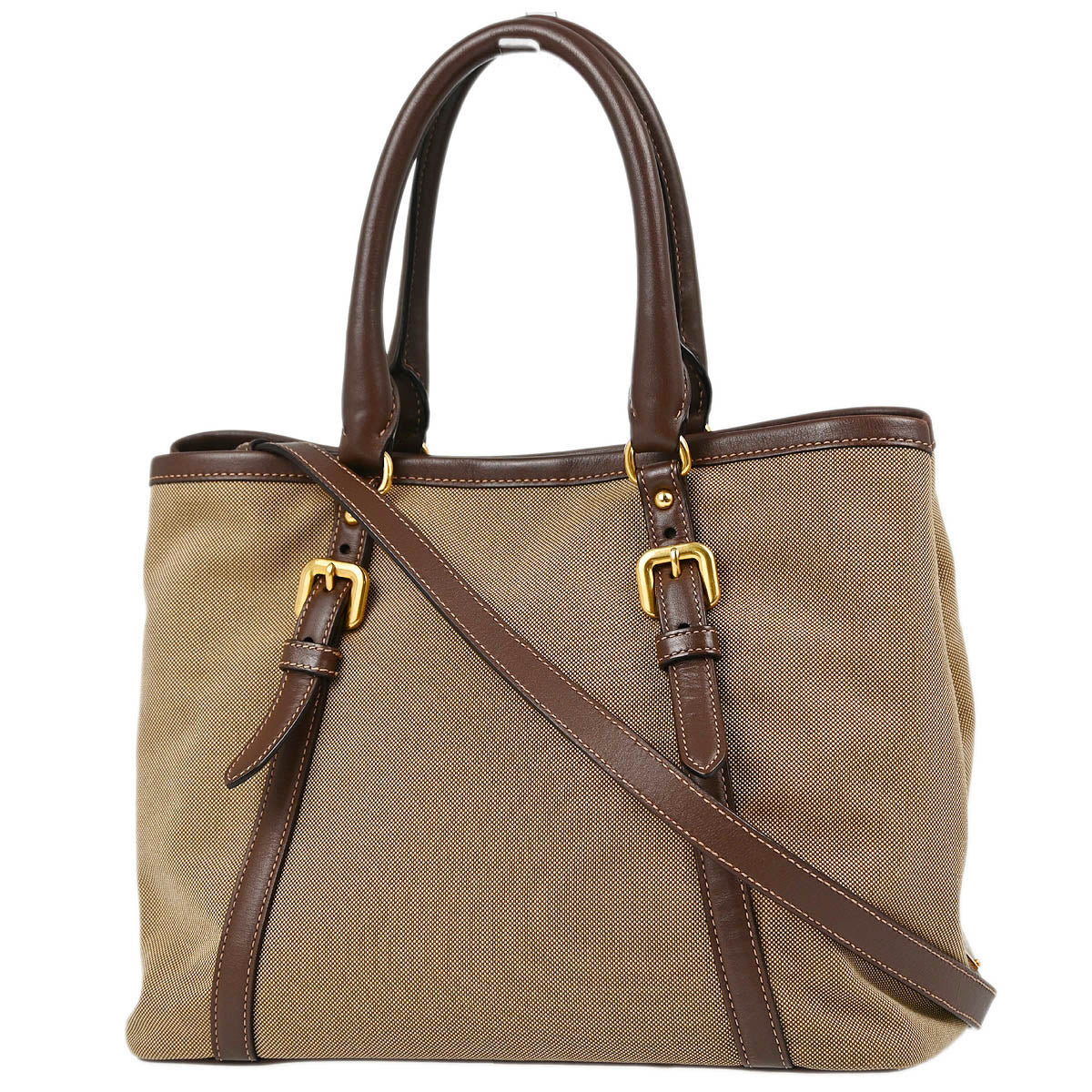 Prada Brown 2way Shoulder Tote Handbag