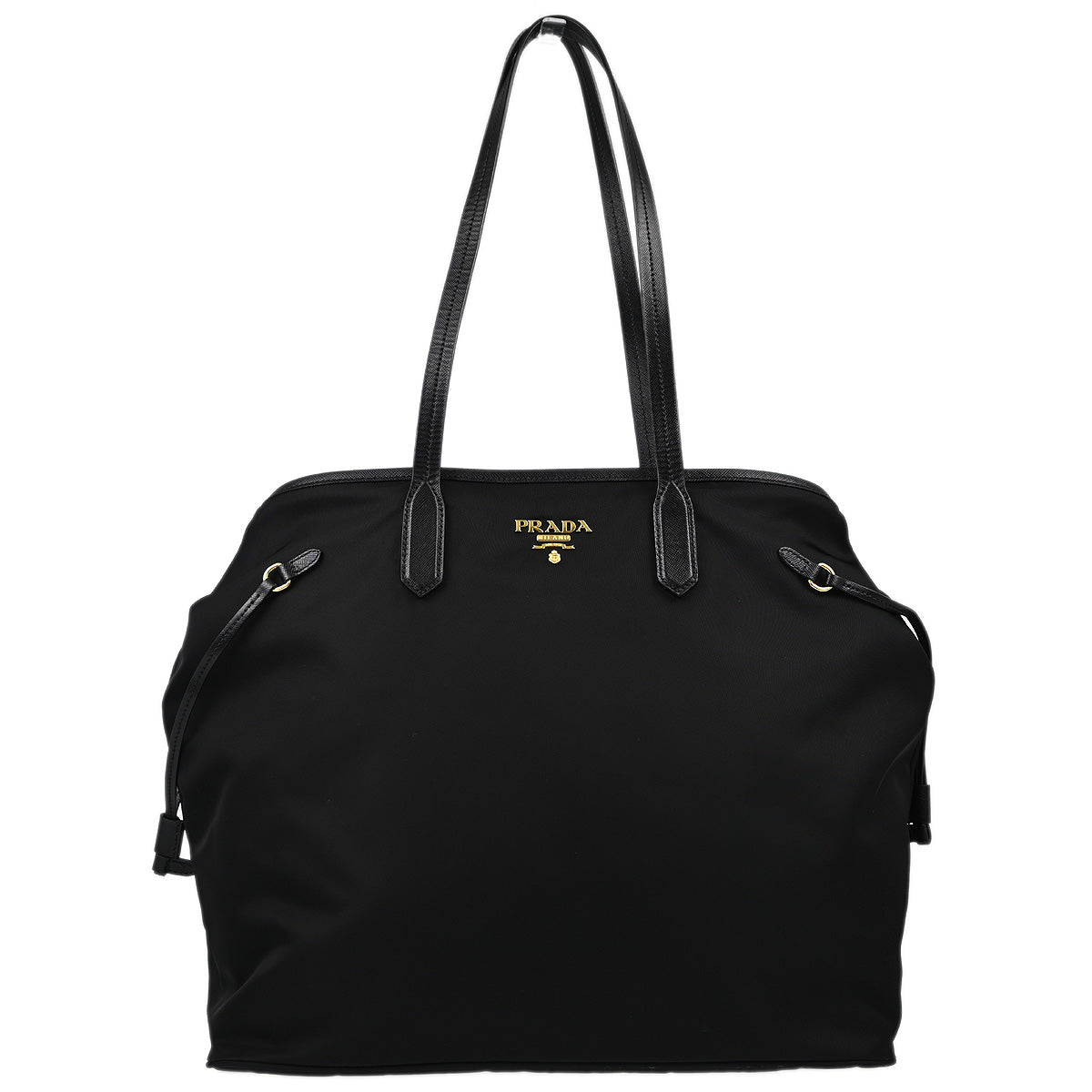 Prada Black Nylon Shoulder Tote Bag