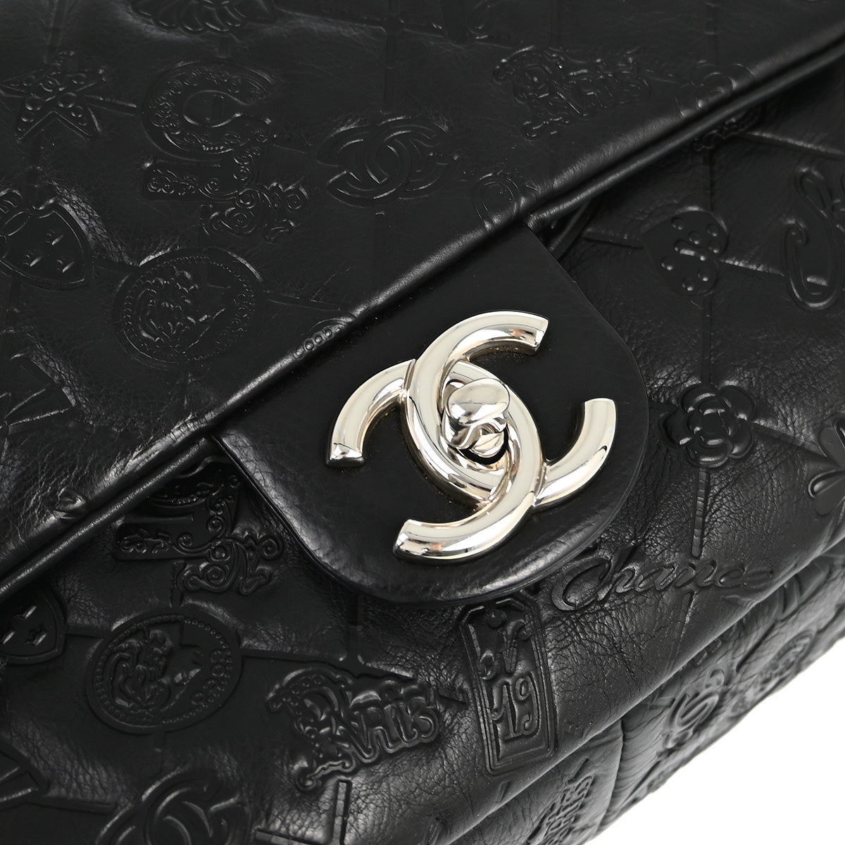 Chanel 2010-2011 Calfskin Icon Single Flap Shoulder Bag