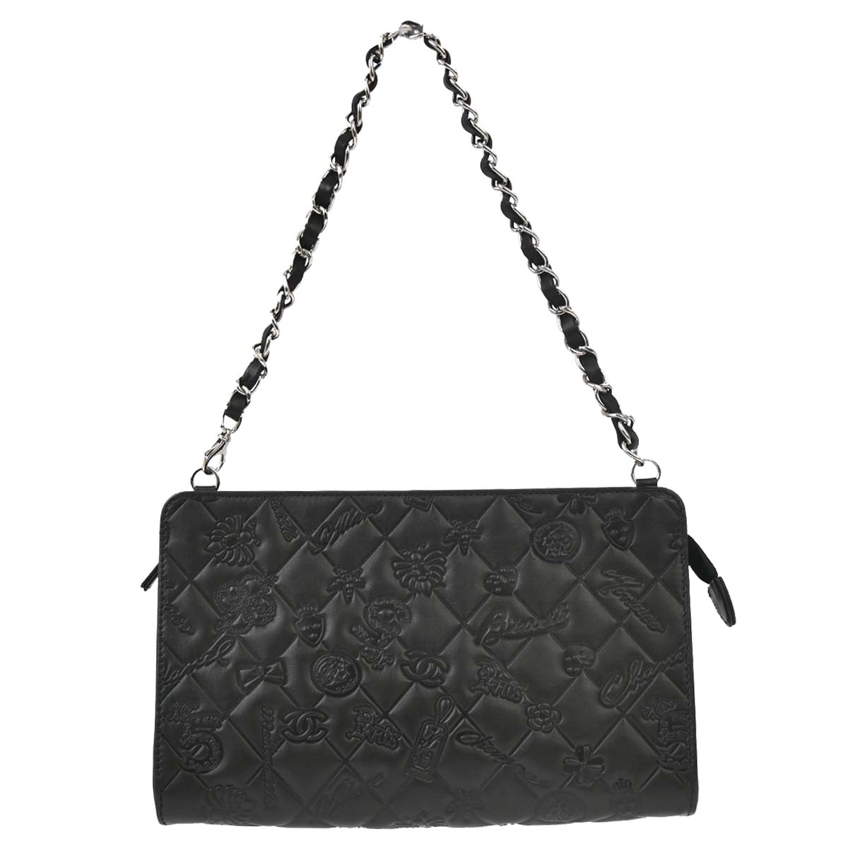 Chanel Black Lambskin Icon Chain Handbag