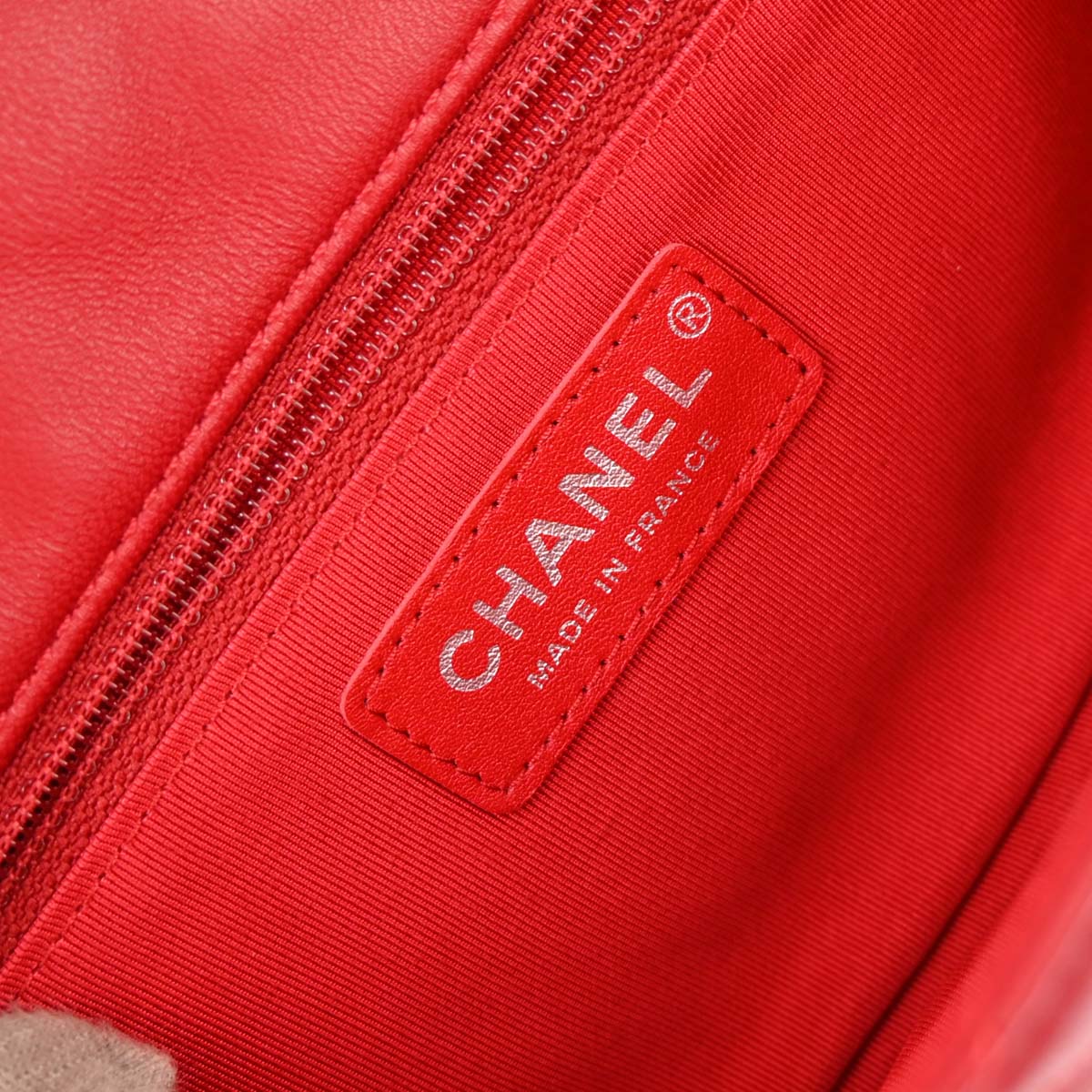 Chanel 2013-2014 Red Lambskin Hula Hoop Handbag