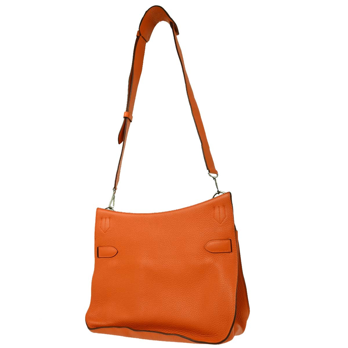 Hermes Orange Taurillon Clemence Jypsiere 34 Shoulder Bag