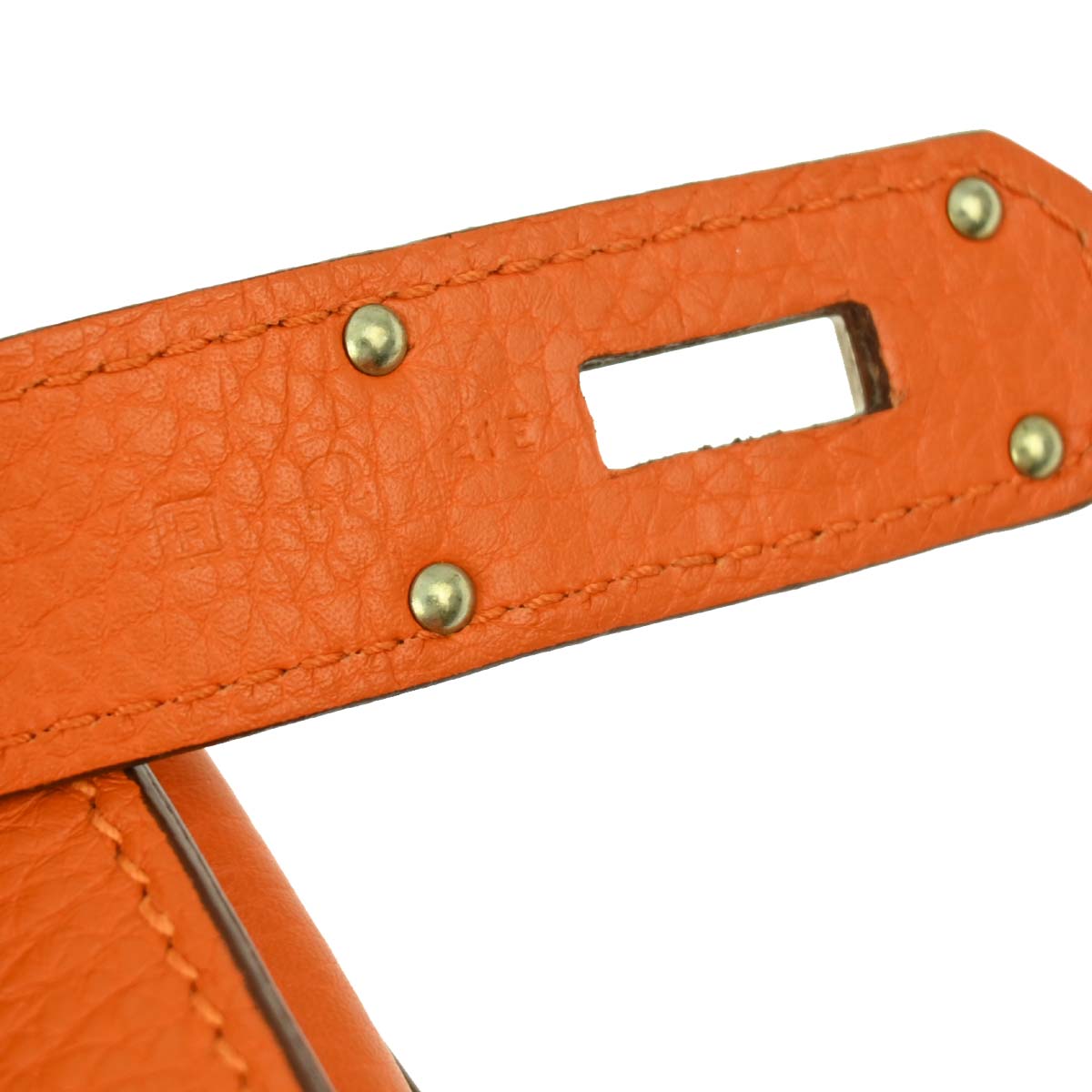 Hermes Orange Taurillon Clemence Jypsiere 34 Shoulder Bag