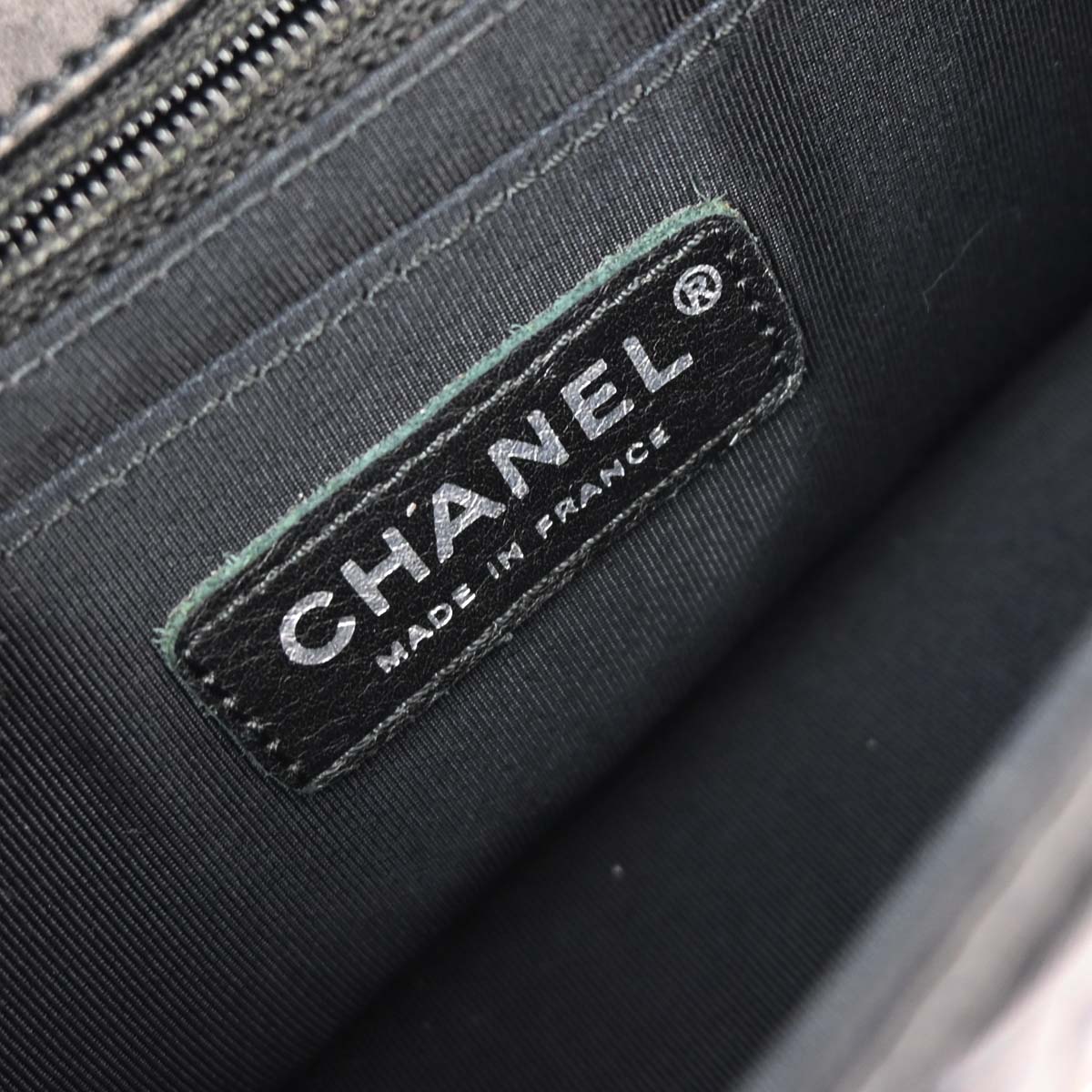 Chanel 2010-2011 Black Lambskin Ladybug Single Flap Shoulder Bag