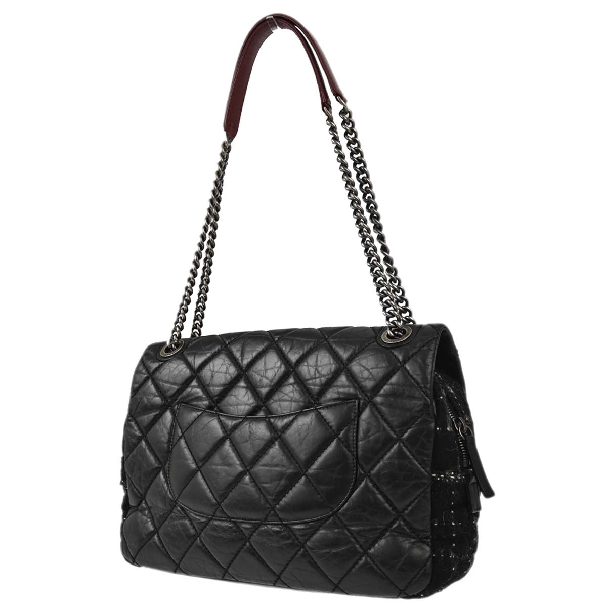 Chanel Black Calfskin Single Flap Shoulder Bag