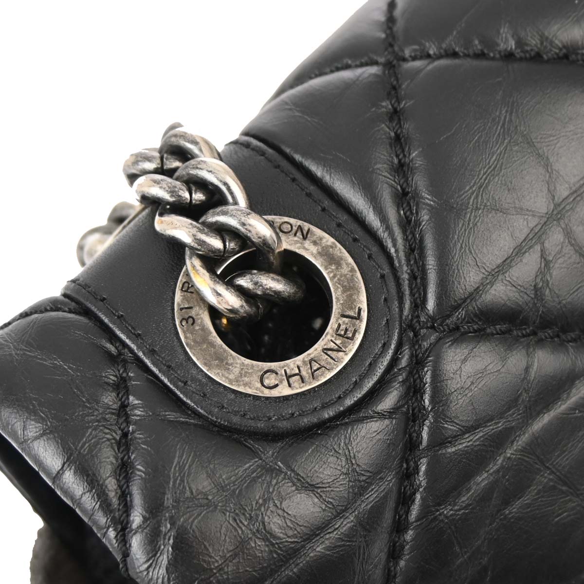 Chanel Black Calfskin Single Flap Shoulder Bag