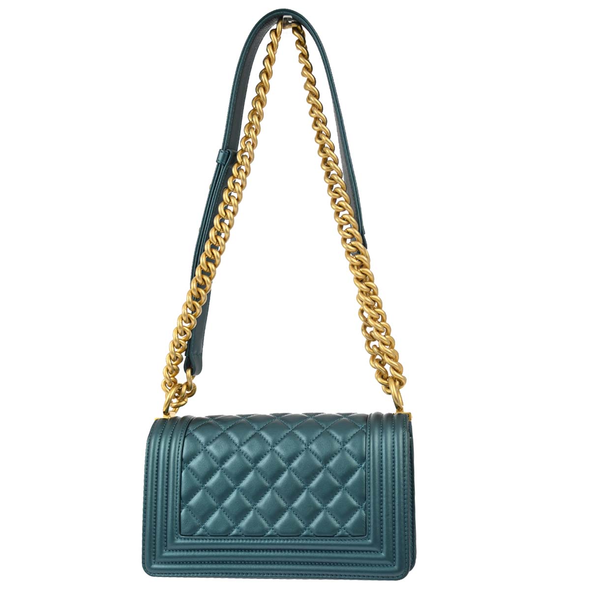 Boy Chanel 2020-2021 Blue Calfskin Small Chain Shoulder Bag