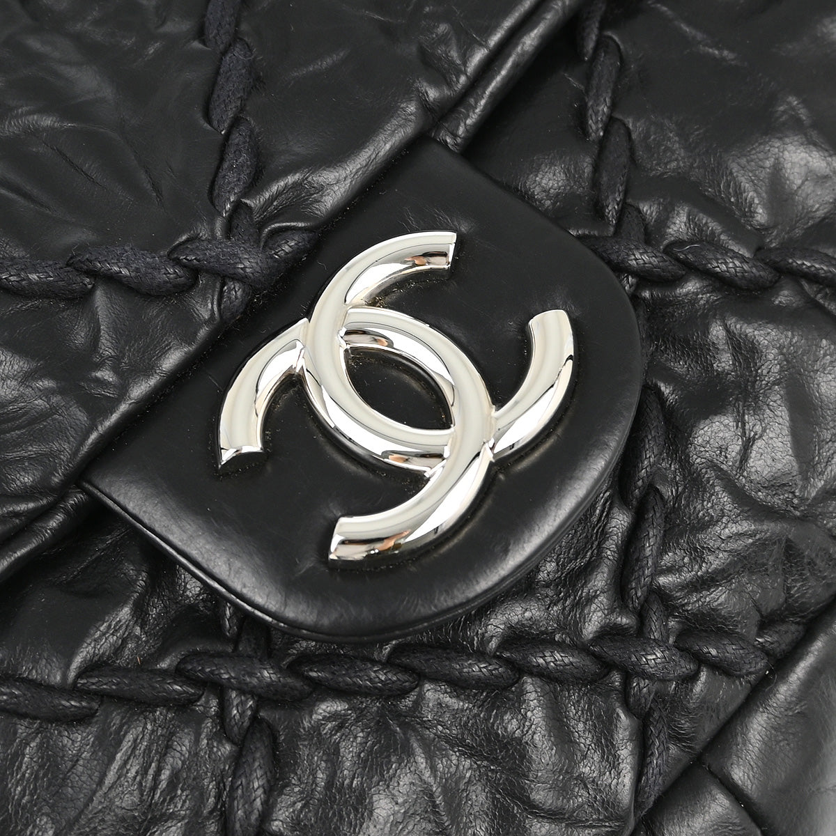 Chanel Black Calfskin Ultra Stitch Chain Shoulder Bag