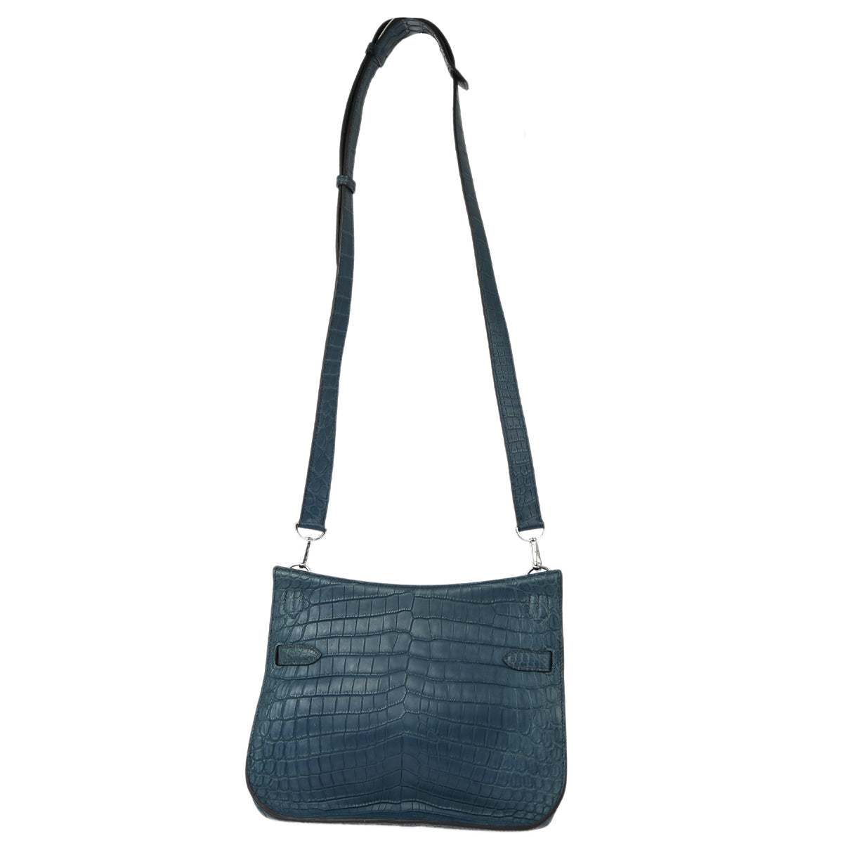 Hermes * 2013 Blue Tempete Matte Niloticus Crocodile Jypsiere 28 Shoulder Bag