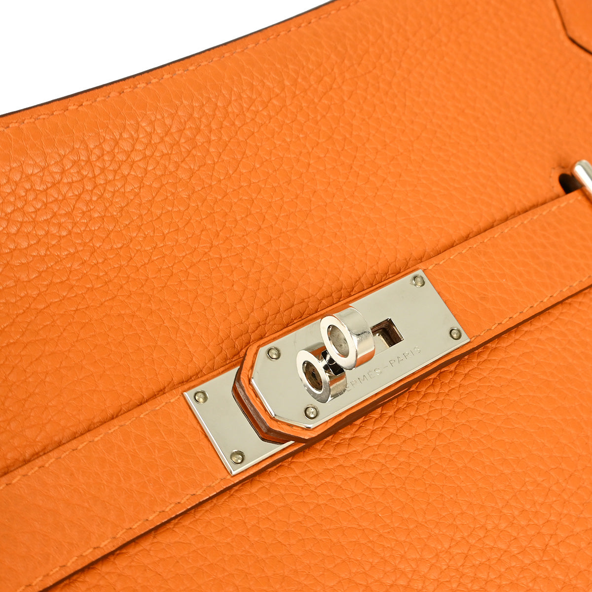 Hermes Orange Taurillon Clemence Jypsiere 34 Shoulder Bag