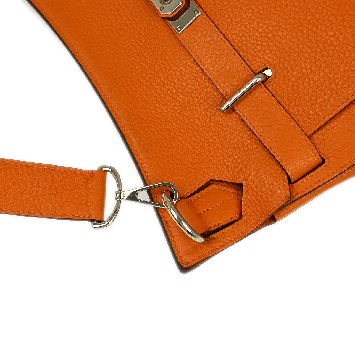 Hermes Orange Taurillon Clemence Jypsiere 34 Shoulder Bag