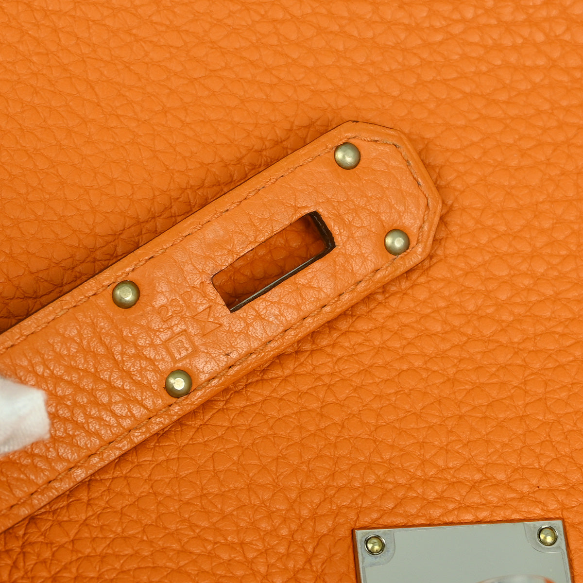 Hermes Orange Taurillon Clemence Jypsiere 34 Shoulder Bag