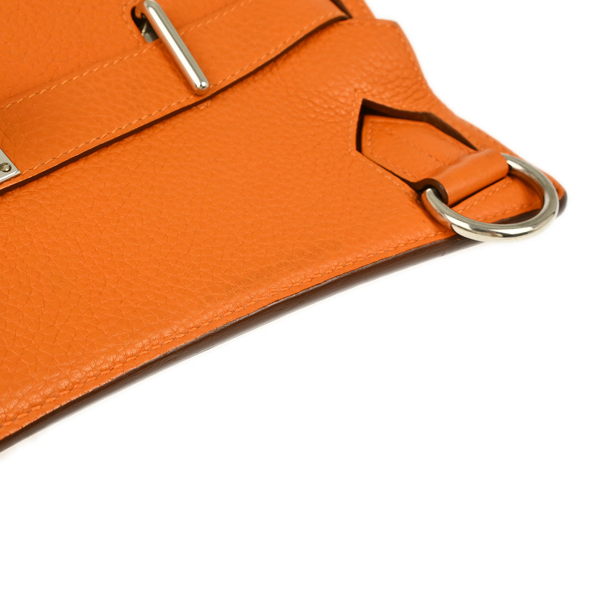 Hermes Orange Taurillon Clemence Jypsiere 34 Shoulder Bag