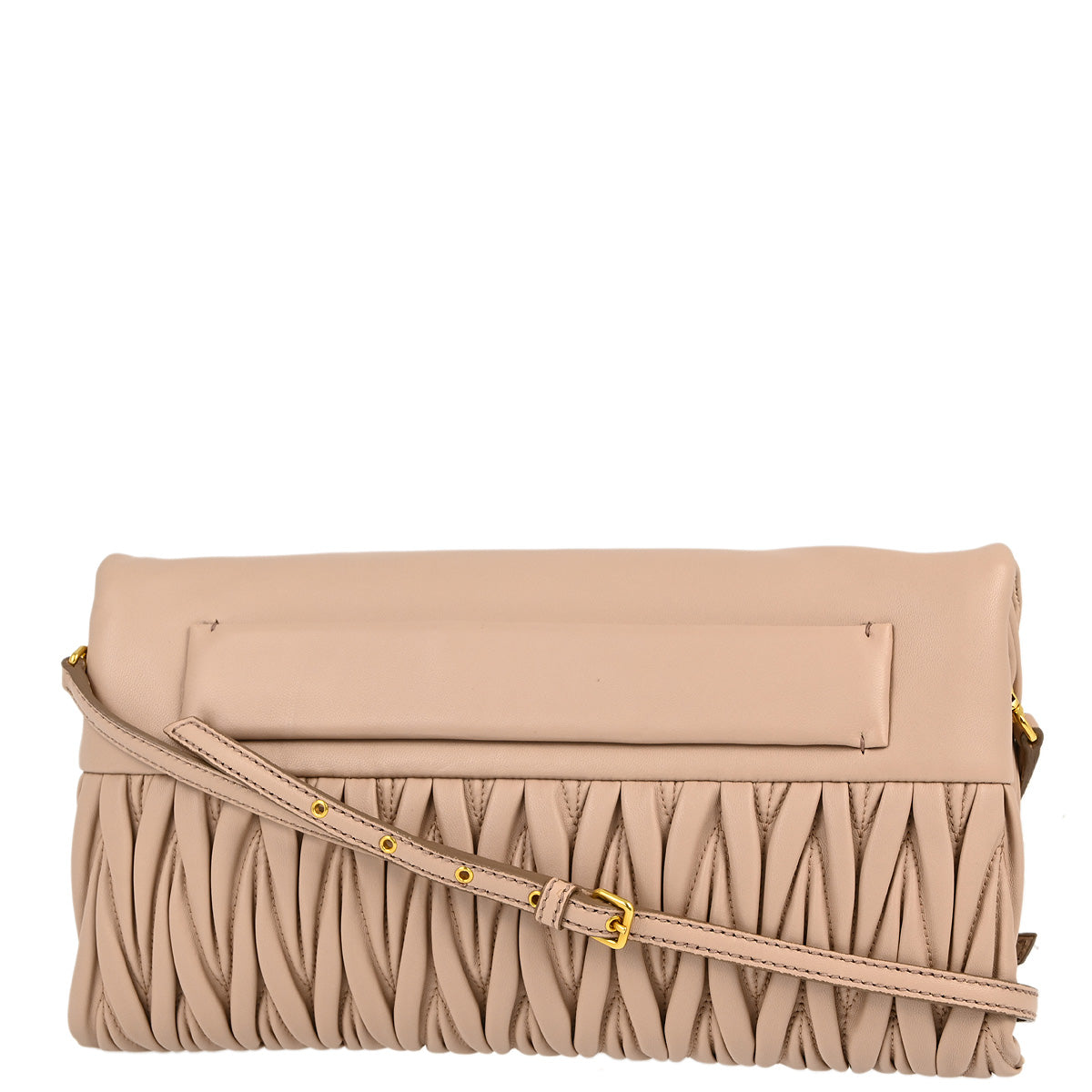 Miu Miu Pink Lambskin Matelasse Shoulder Bag