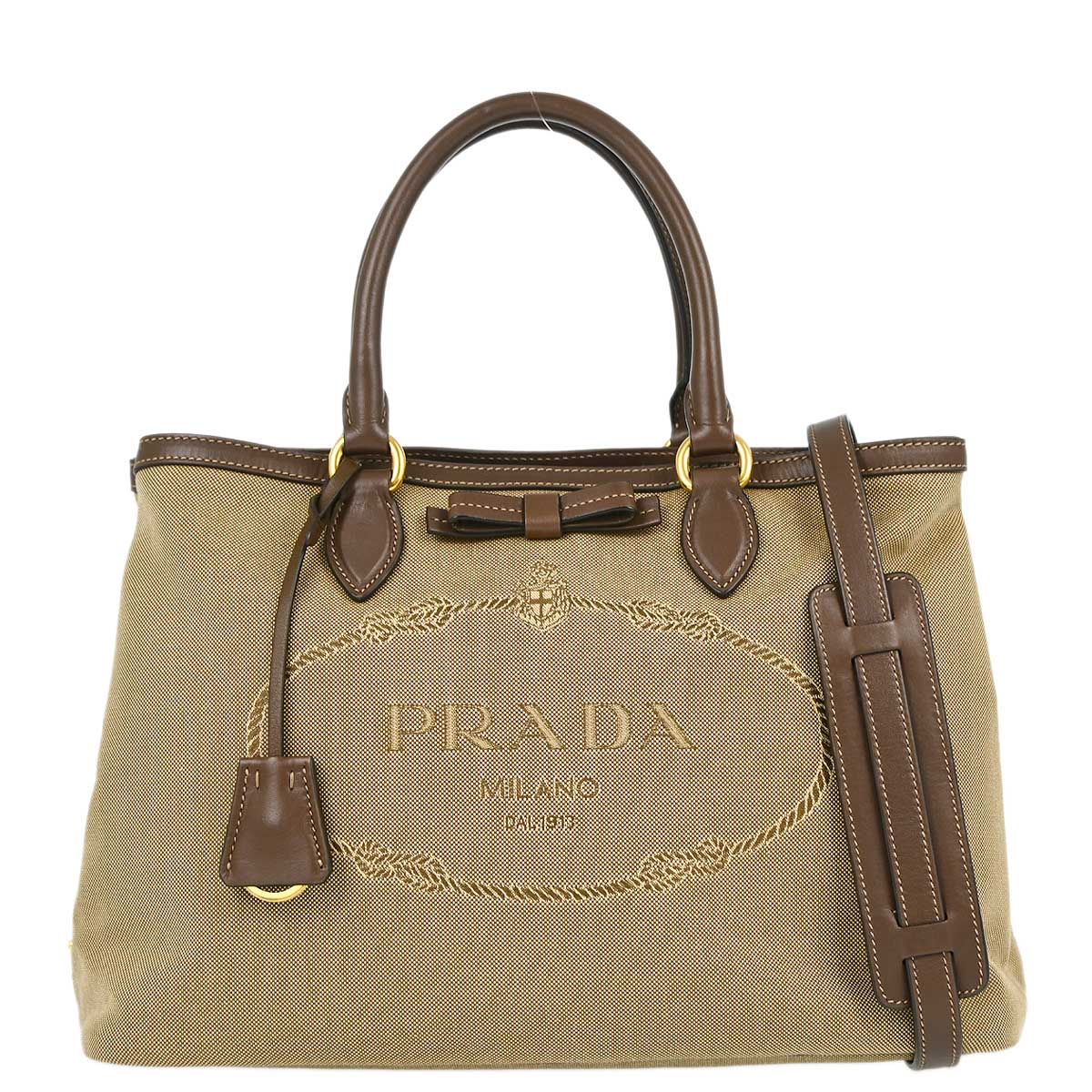 Prada Brown 2way Shoulder Tote Handbag