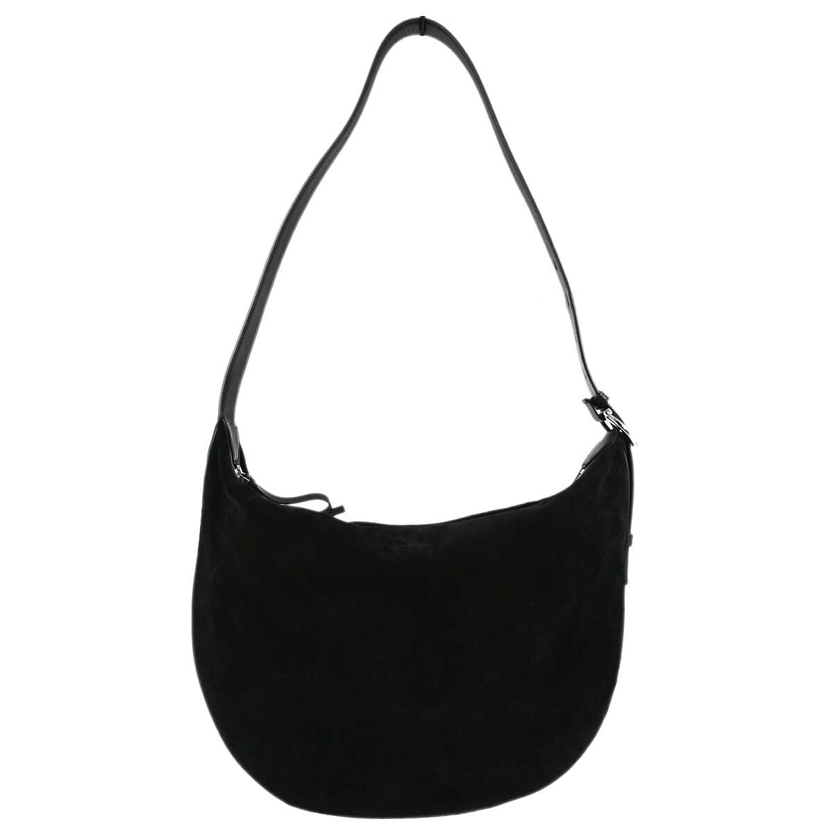 Salvatore Ferragamo Black Suede Hobo Shoulder Bag