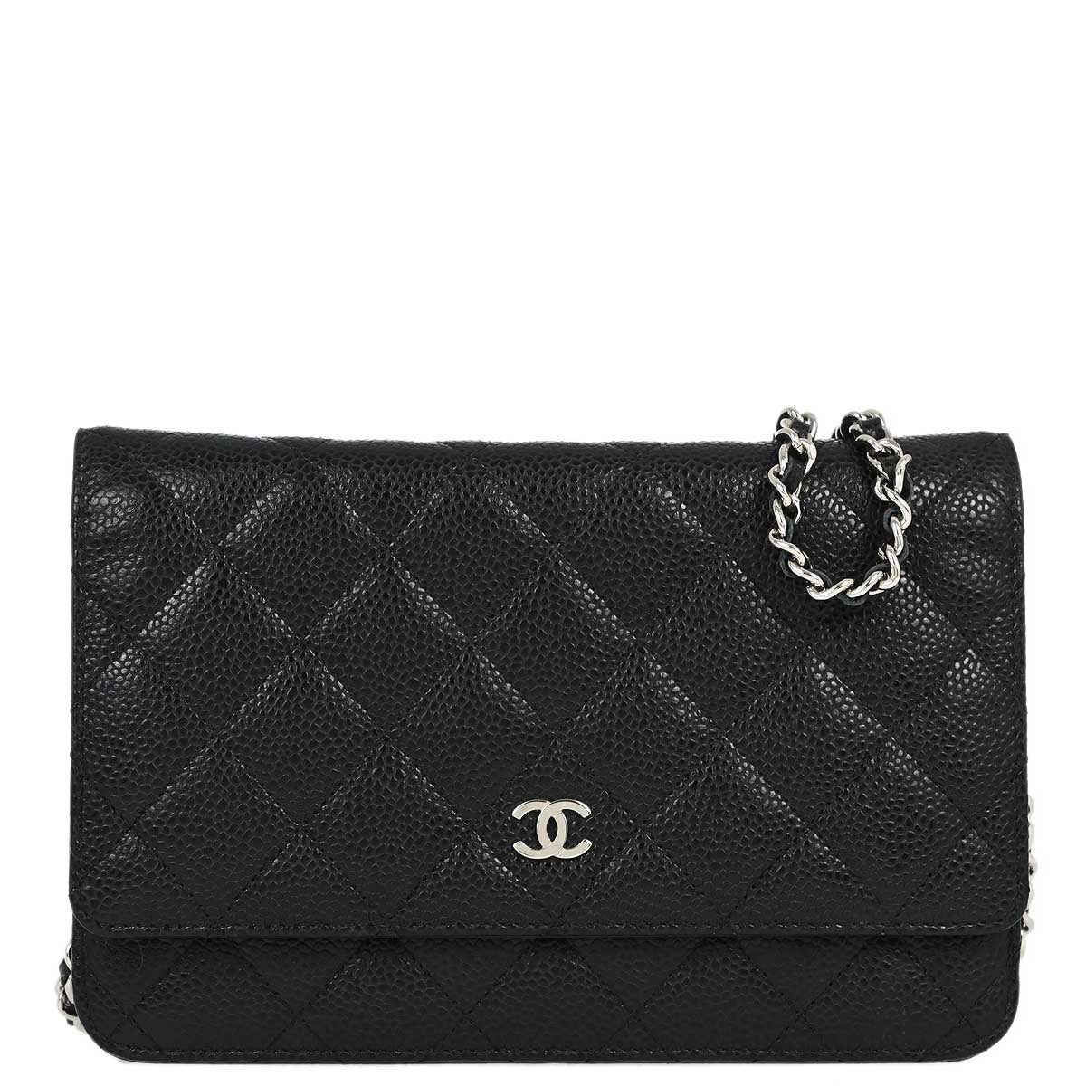 Chanel Black Caviar Classic WOC Shoulder Wallet Bag