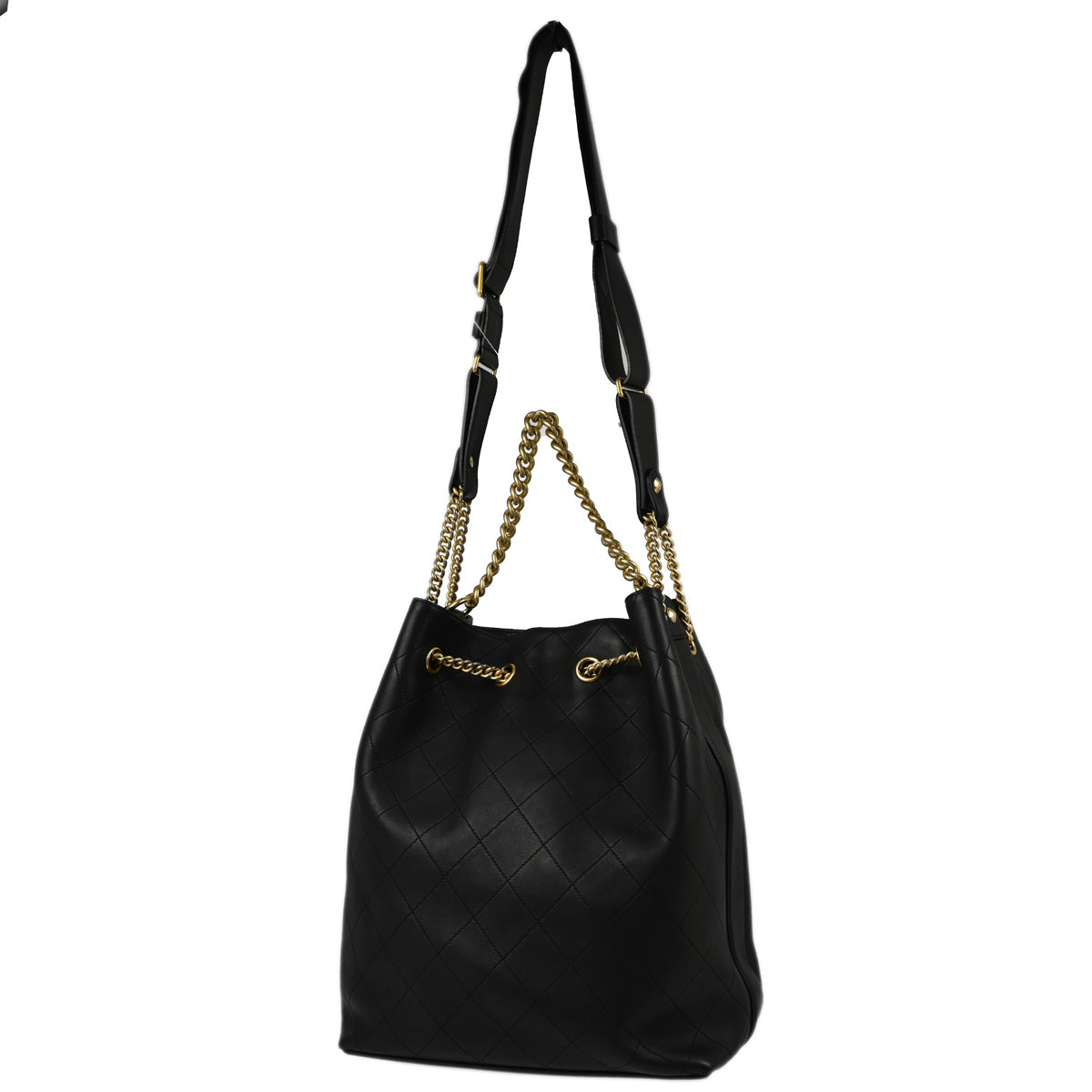 Chanel Black Calfskin Bucket 2way Shoulder Bag