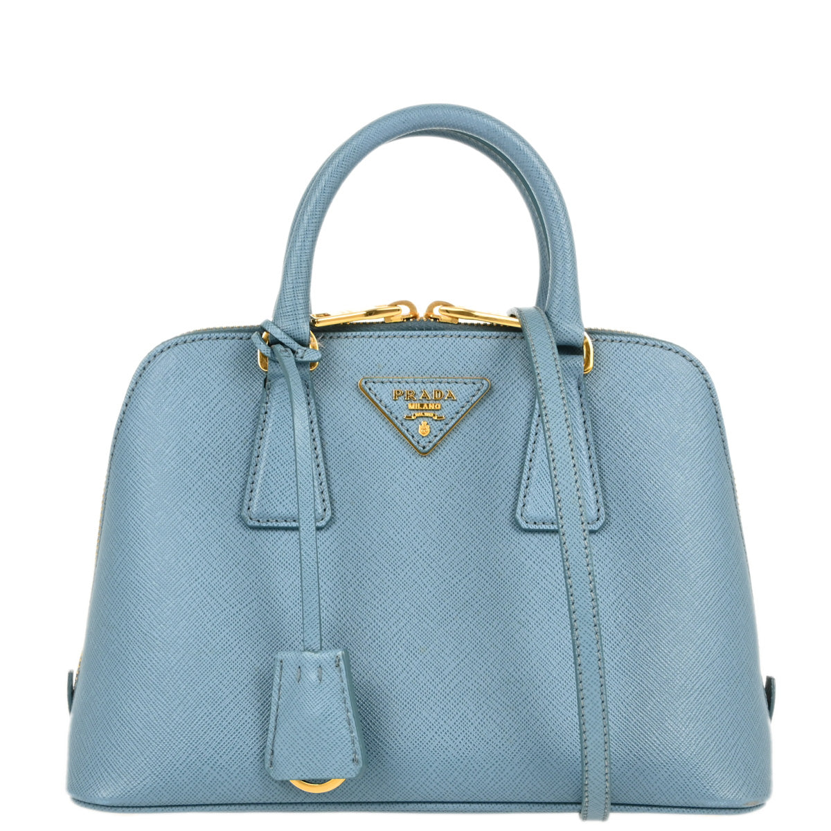 Prada Blue Calfskin 2way Shoulder Handbag