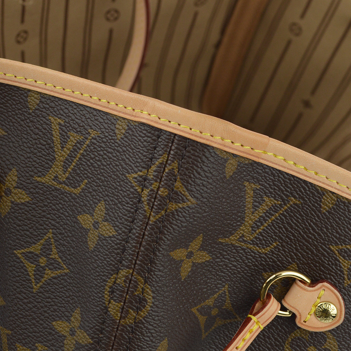 Louis Vuitton 2011 Monogram Neverfull MM Shoulder Tote Bag M40156