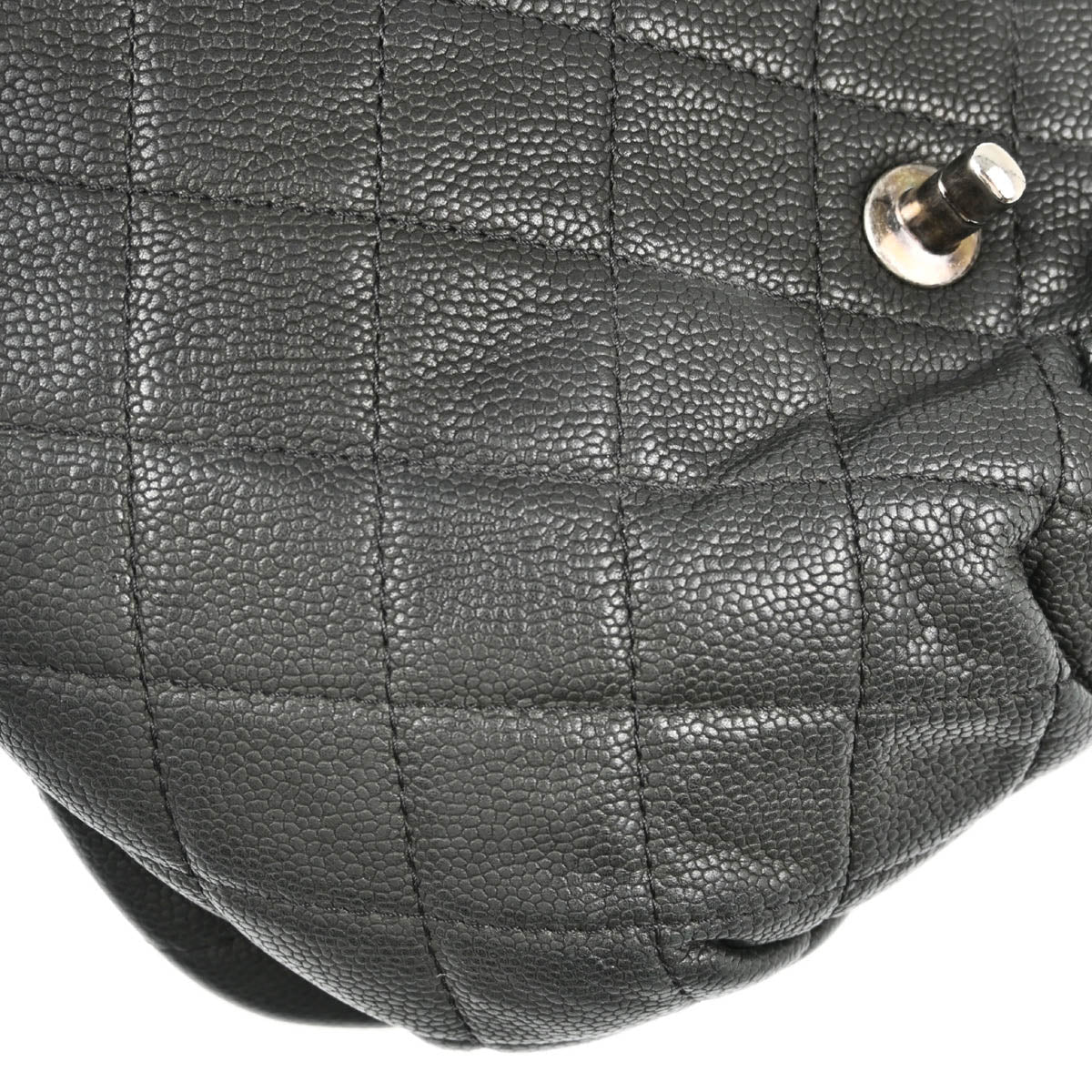 Chanel 2015-2016 Gray Caviar Shoulder Bag