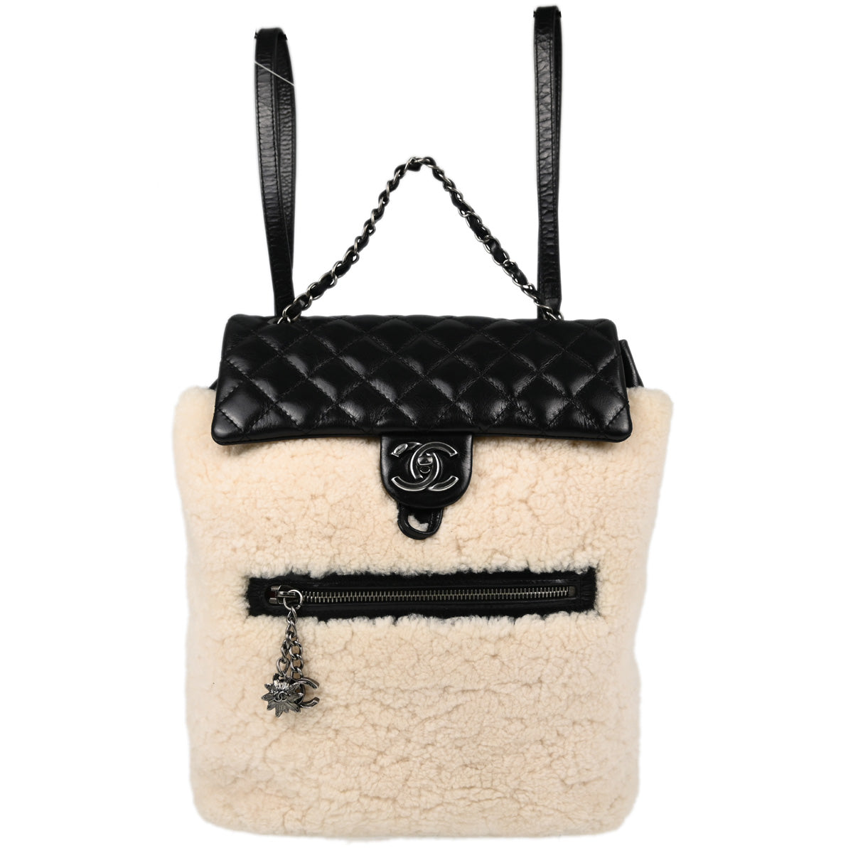 Chanel 2012-2013 Black Mouton Calfskin Backpack