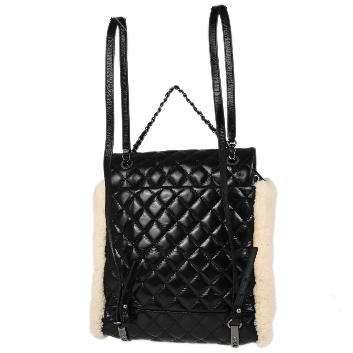 Chanel 2012-2013 Black Mouton Calfskin Backpack