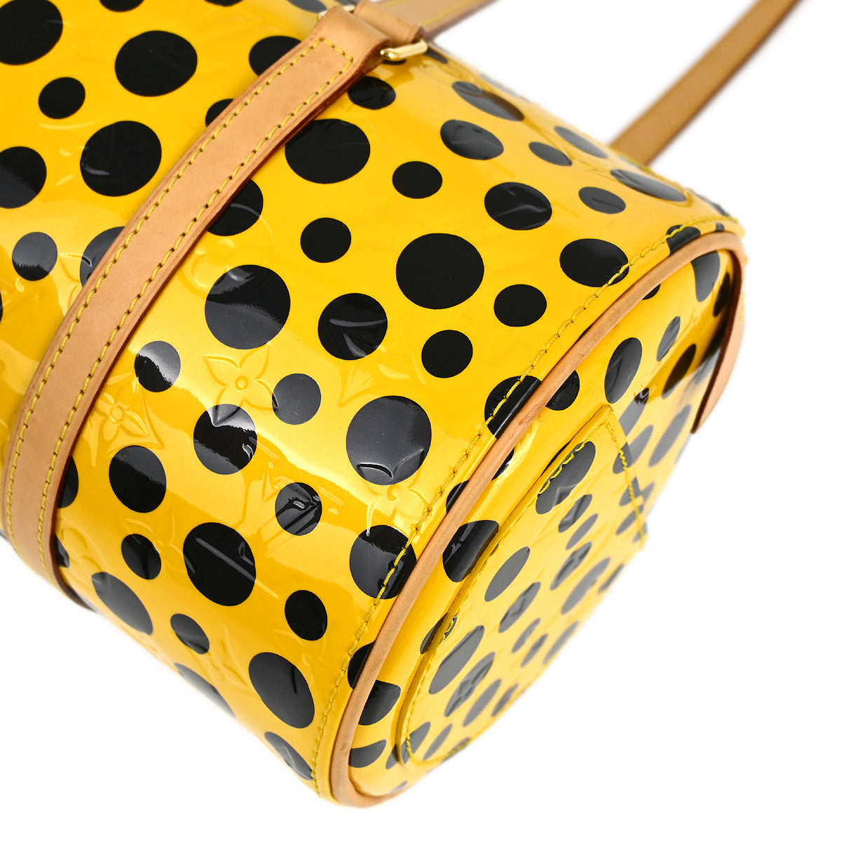 Louis Vuitton 2012 Yellow Vernis Dot Infinity Papillon Handbag M91424