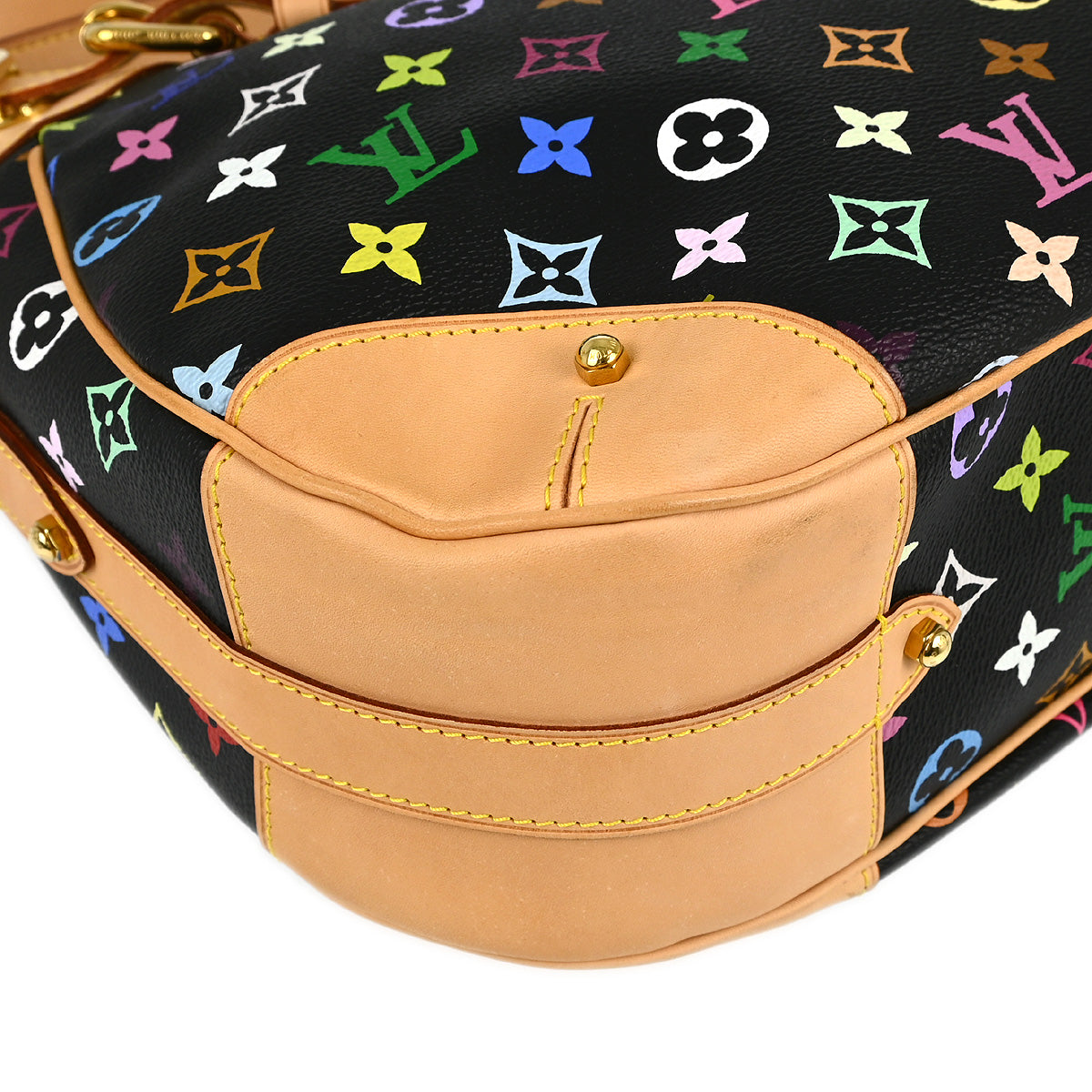 Louis Vuitton 2011 Black Monogram Multicolor Greta Shoulder Bag M40196