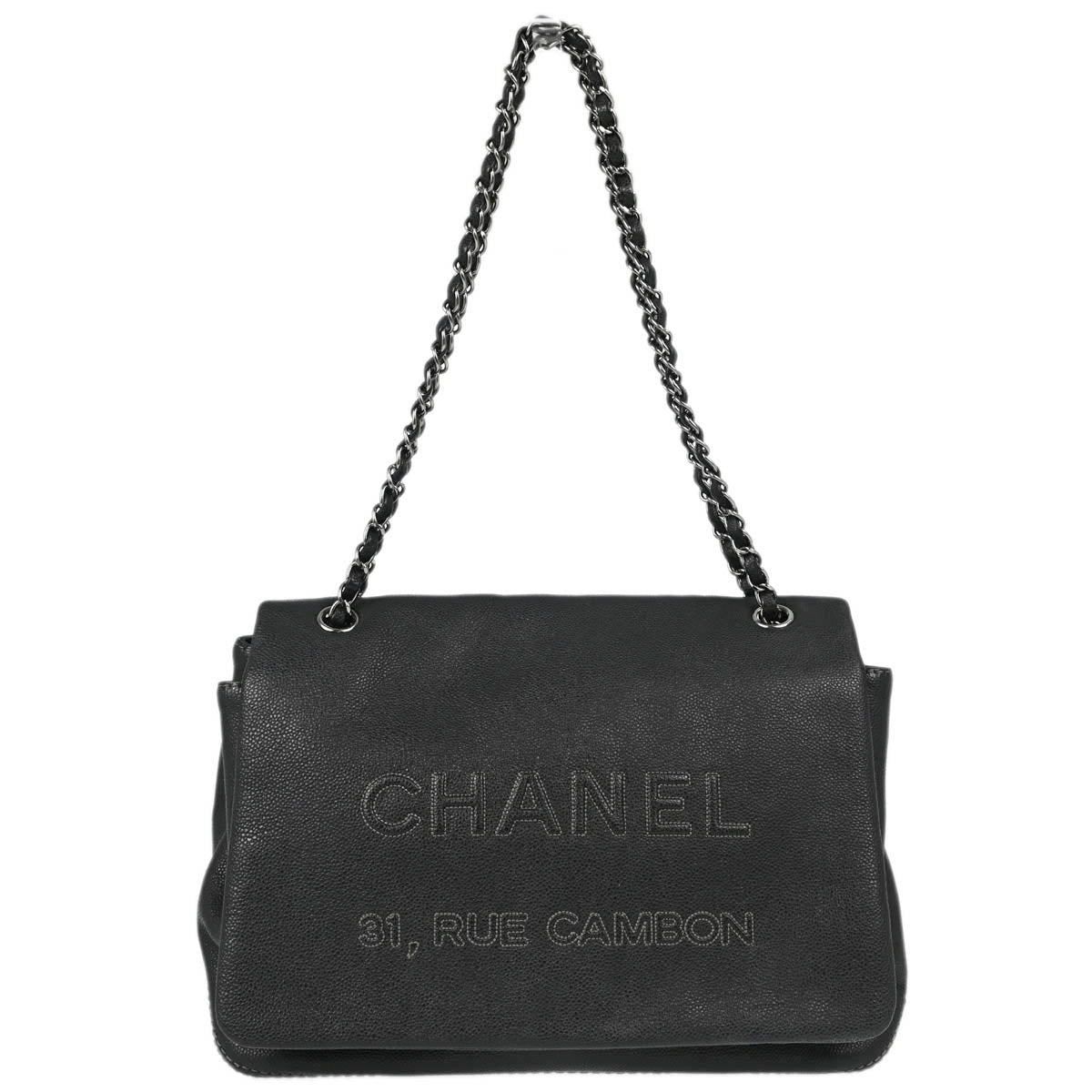 Chanel 2013-2014 Black Caviar Shoulder Bag