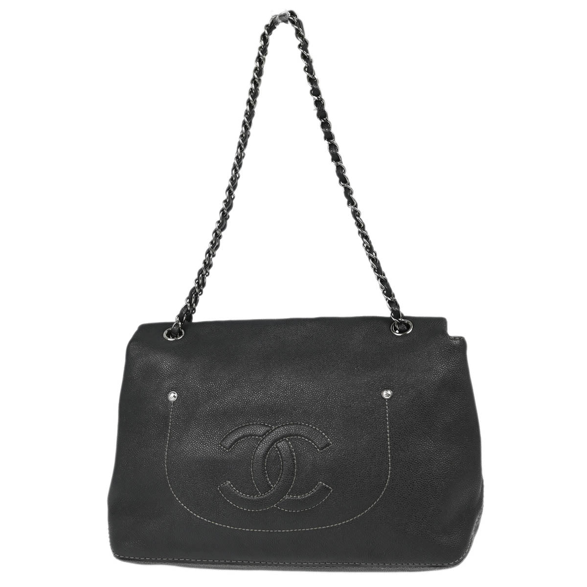 Chanel 2013-2014 Black Caviar Shoulder Bag