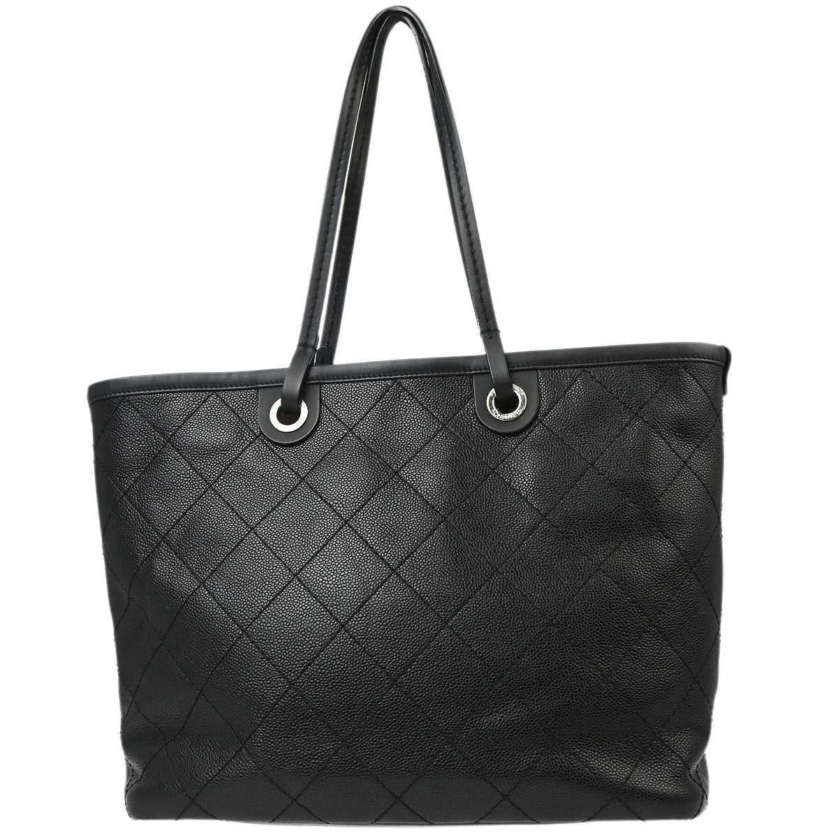 Chanel 2014 Black Caviar Shopping Fever Tote Bag