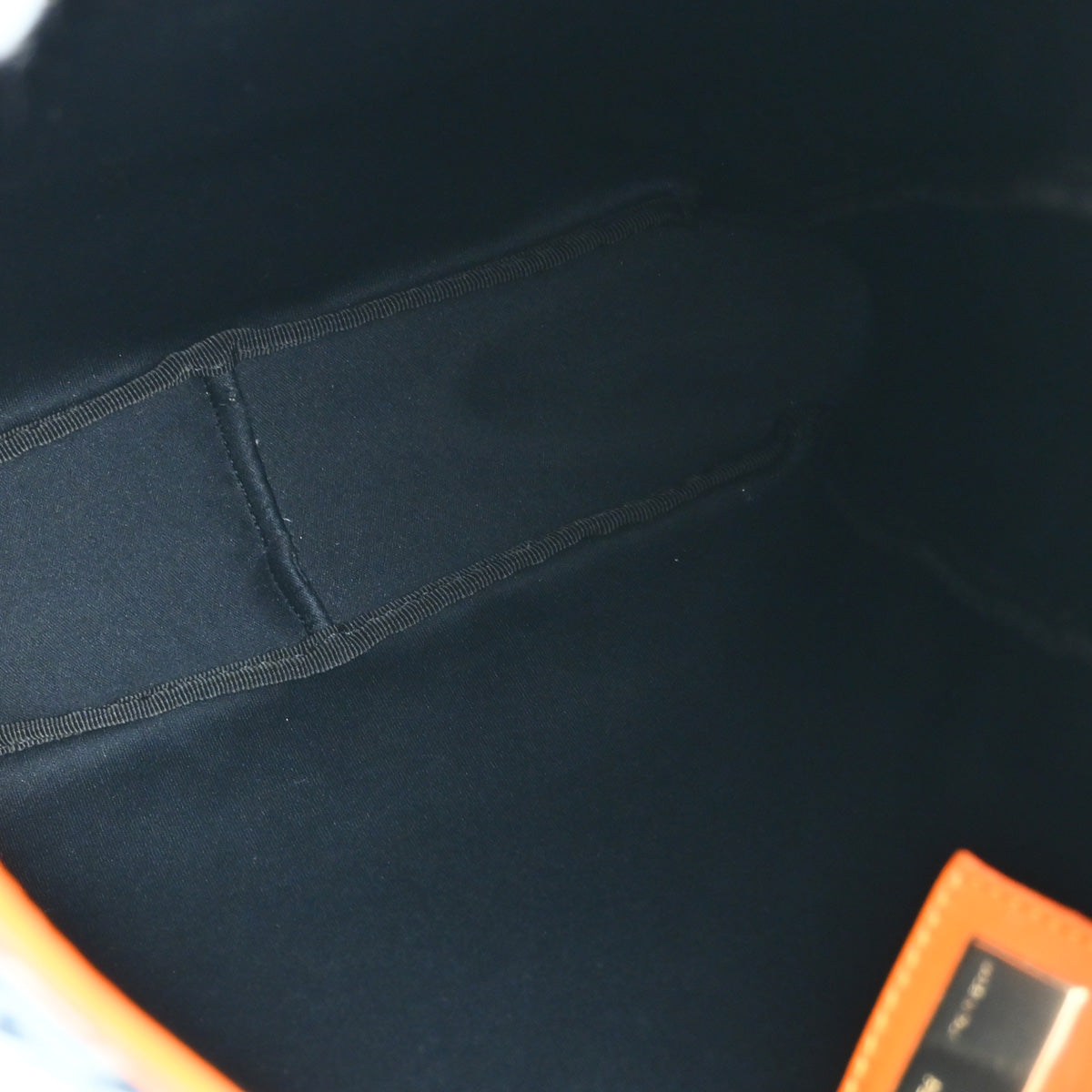 Fendi Black Orange Zucchino Tote Handbag