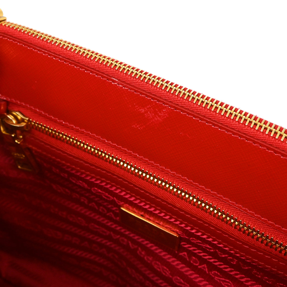 Prada Red Patent Leather Galleria 2way Tote Shoulder Handbag