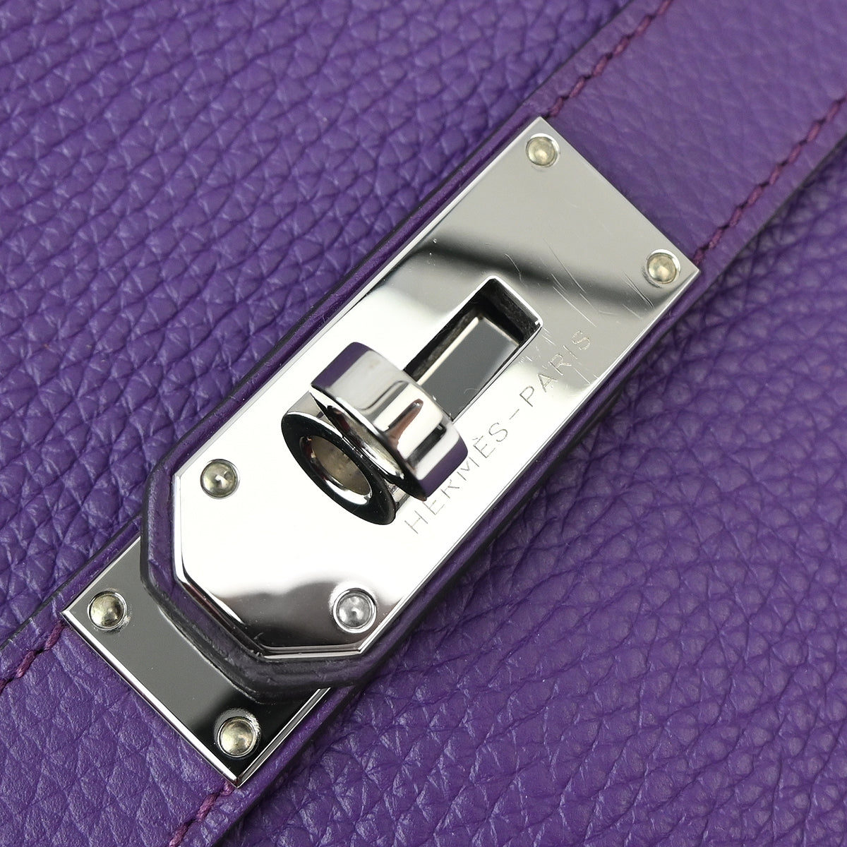 Hermes 2013 Purple Taurillon Clemence Jypsiere 34 Shoulder Bag