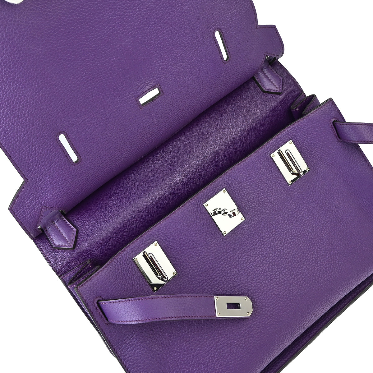 Hermes 2013 Purple Taurillon Clemence Jypsiere 34 Shoulder Bag