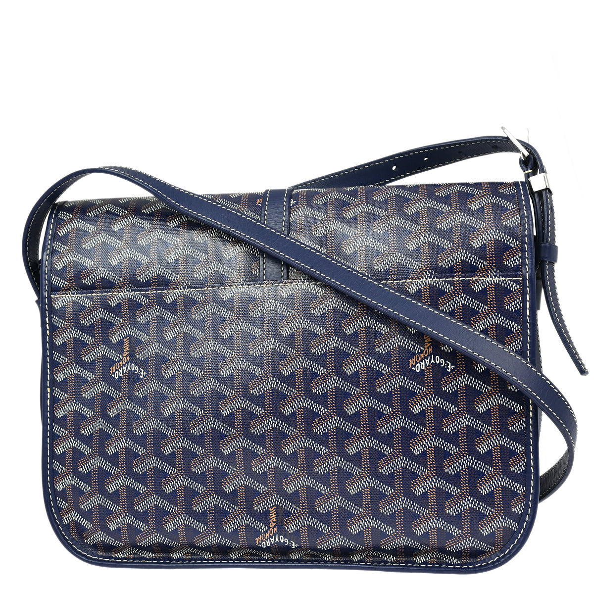 Goyard 2018 Blue Belvedere MM Shoulder Bag