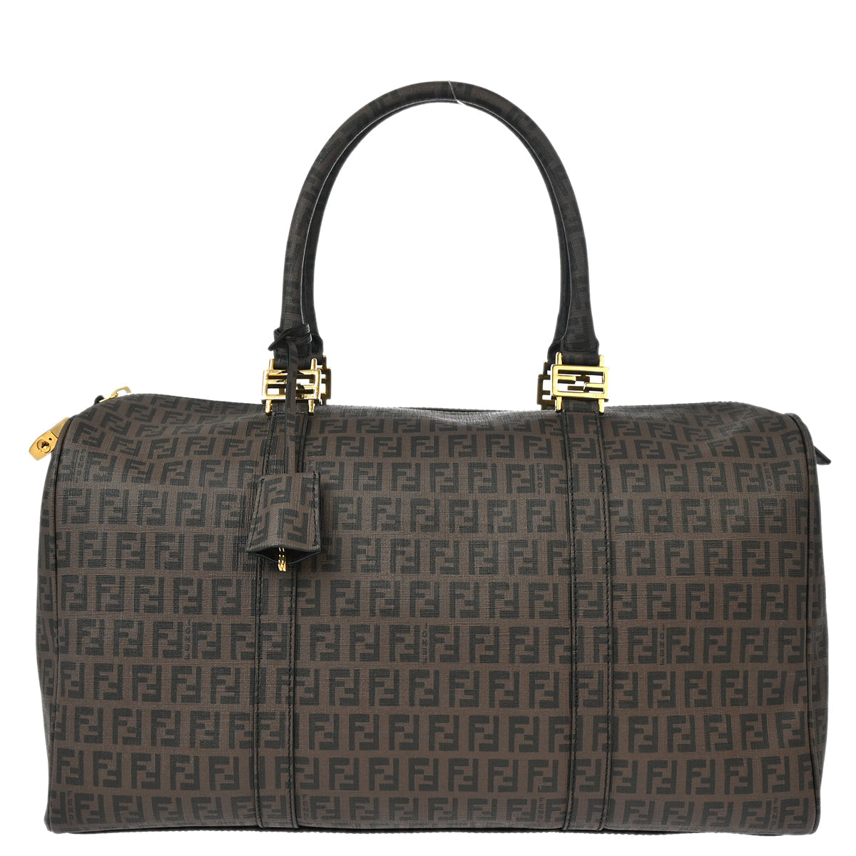 Fendi Brown Zucchino Duffle Handbag