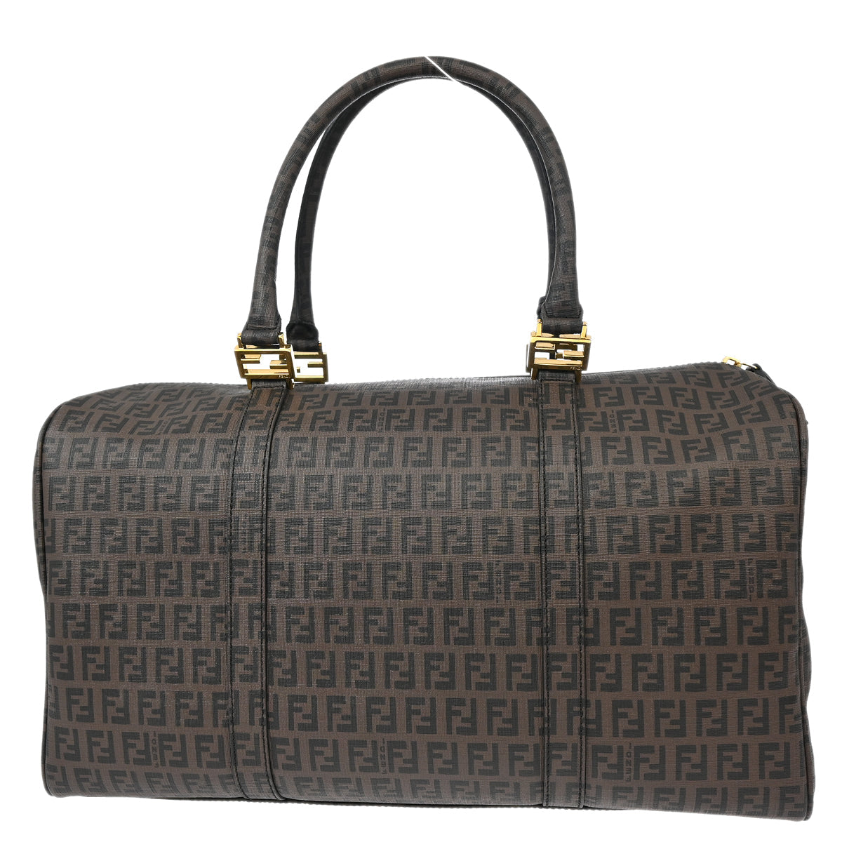 Fendi Brown Zucchino Duffle Handbag