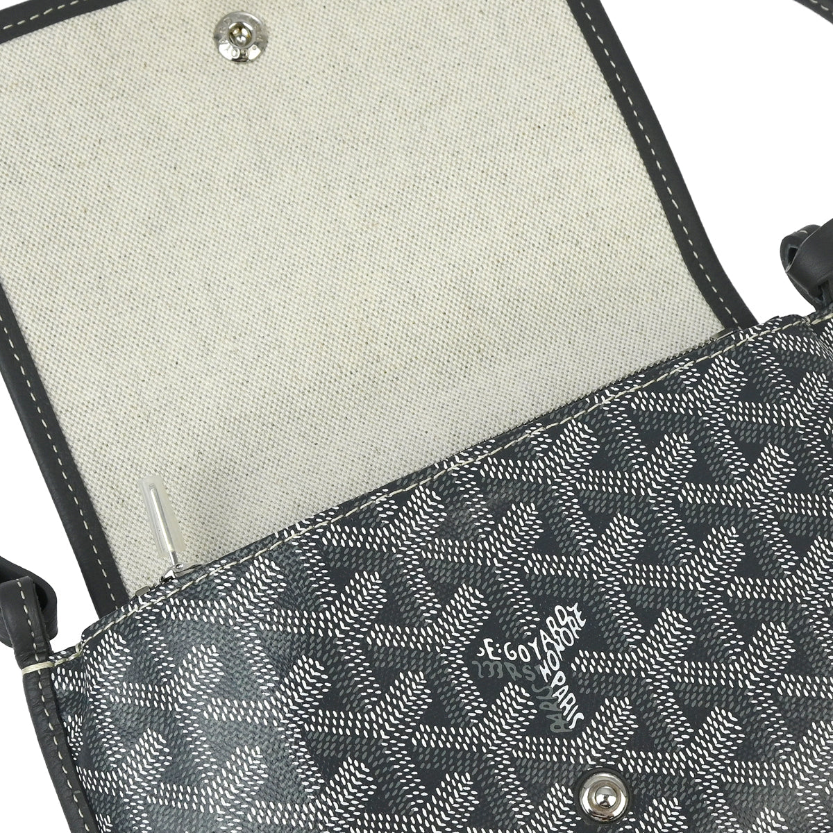 Goyard Gray Plumet Shoulder Bag Pochette Wallet