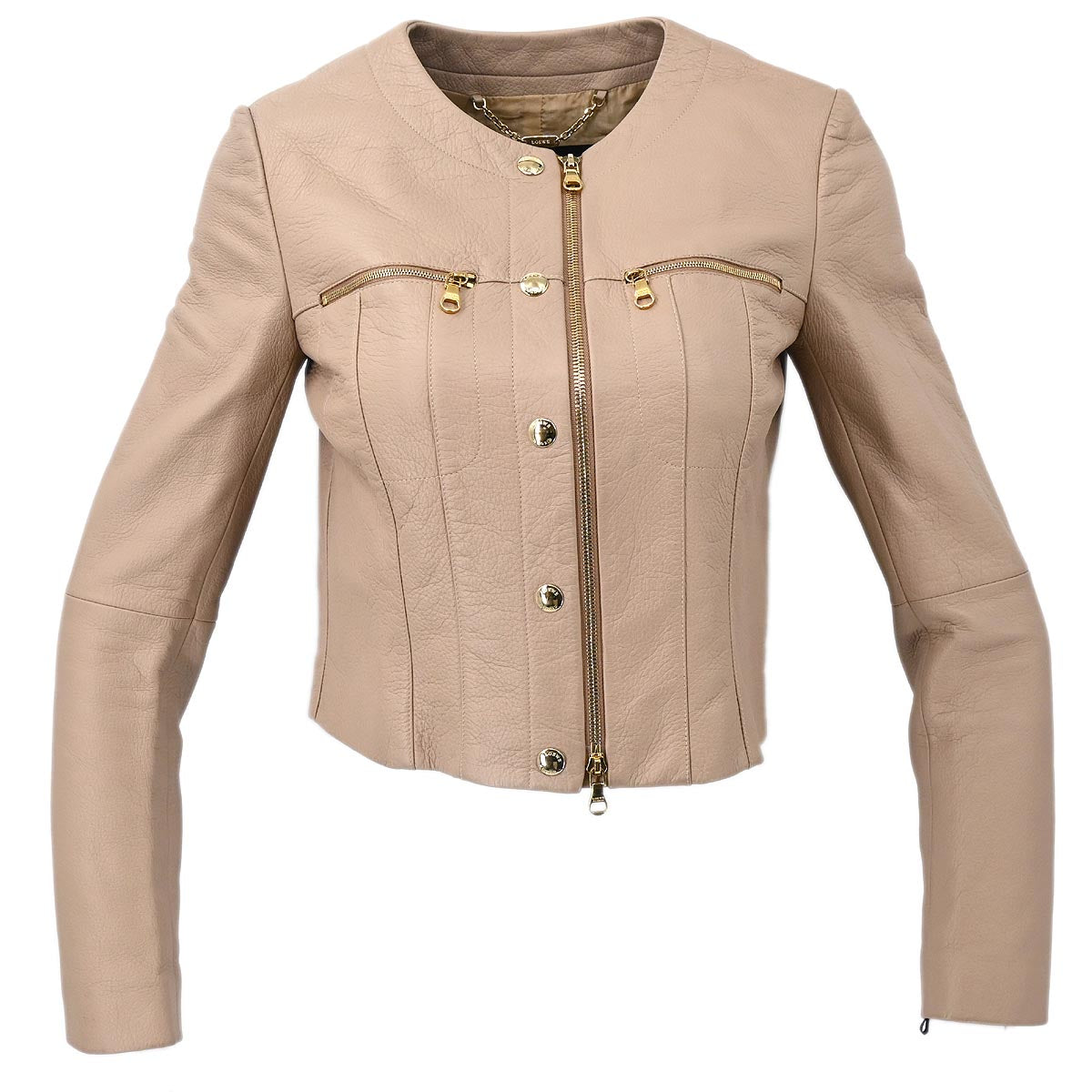 Loewe Collarless Jacket Beige #38