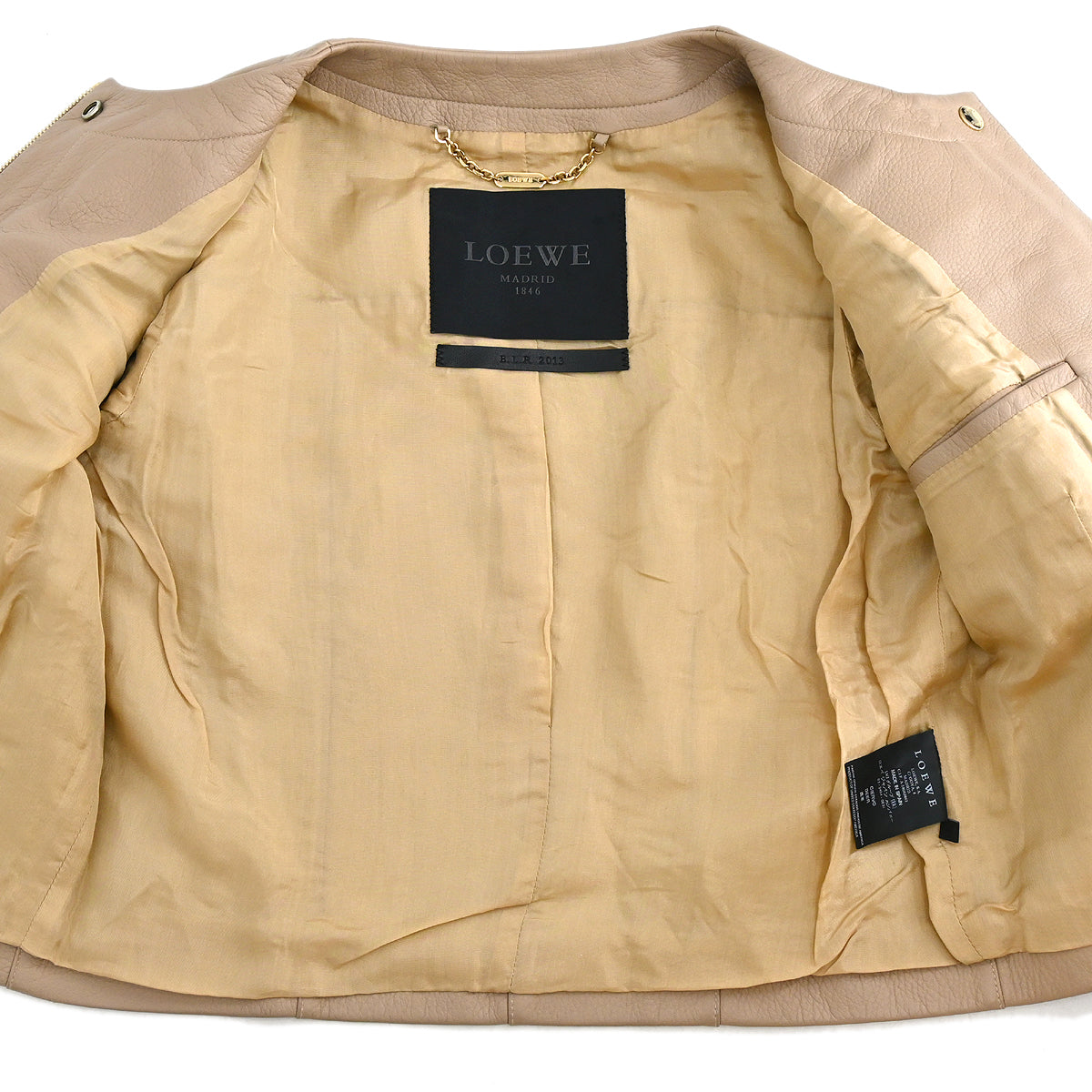 Loewe Collarless Jacket Beige #38