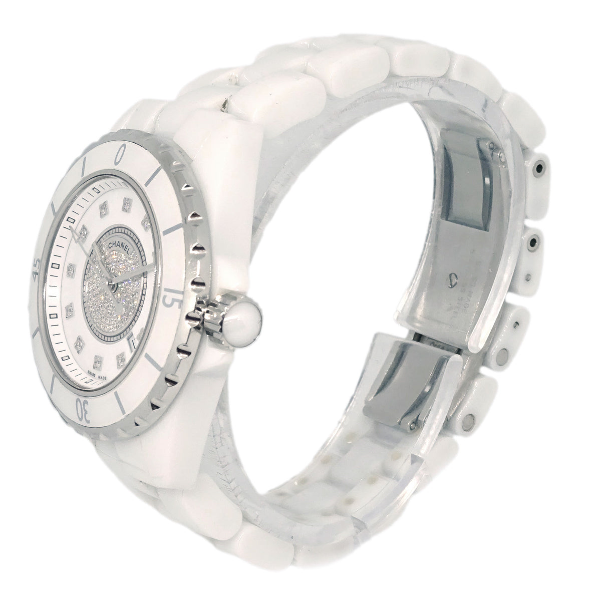 Chanel Ref.H2123 J12 33mm Quartz Watch Ceramic Diamond