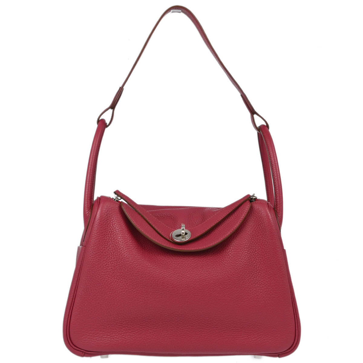 Hermes 2010 Bordeaux Taurillon Clemence Lindy 30 Shoulder Bag