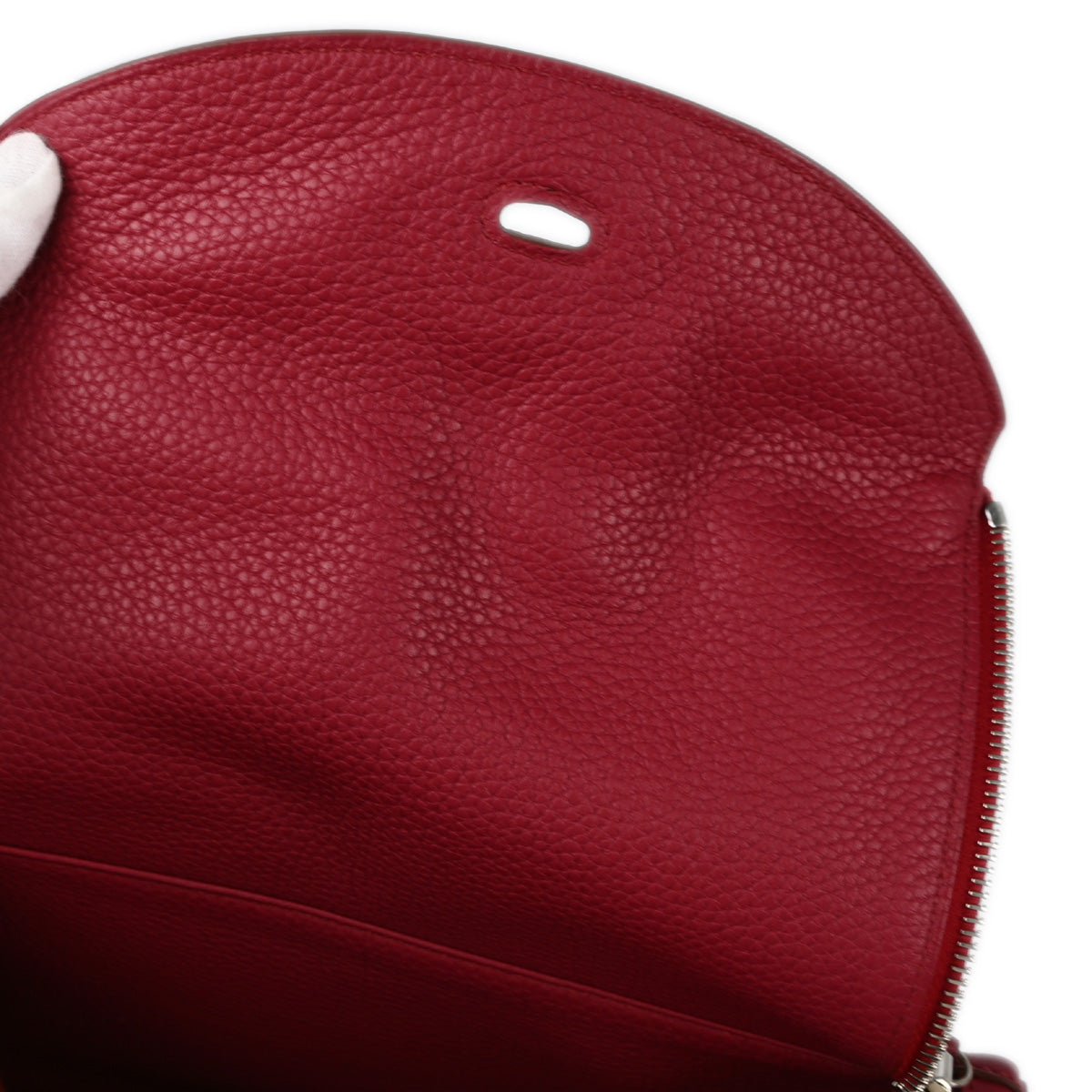 Hermes Bordeaux Taurillon Clemence Lindy 30 Shoulder Bag