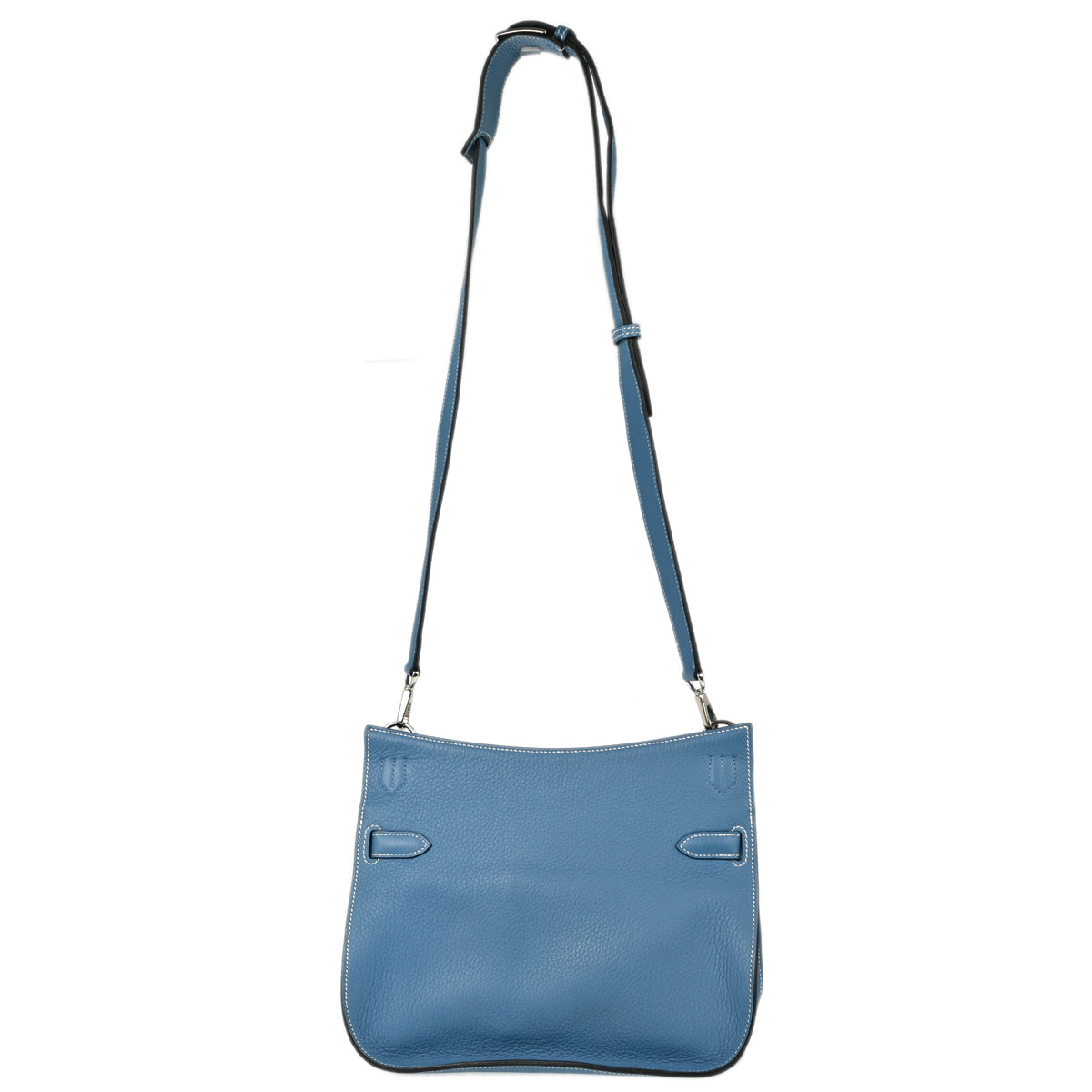 Hermes 2010 Blue Jean Taurillon Clemence Jypsiere 28 Shoulder Bag