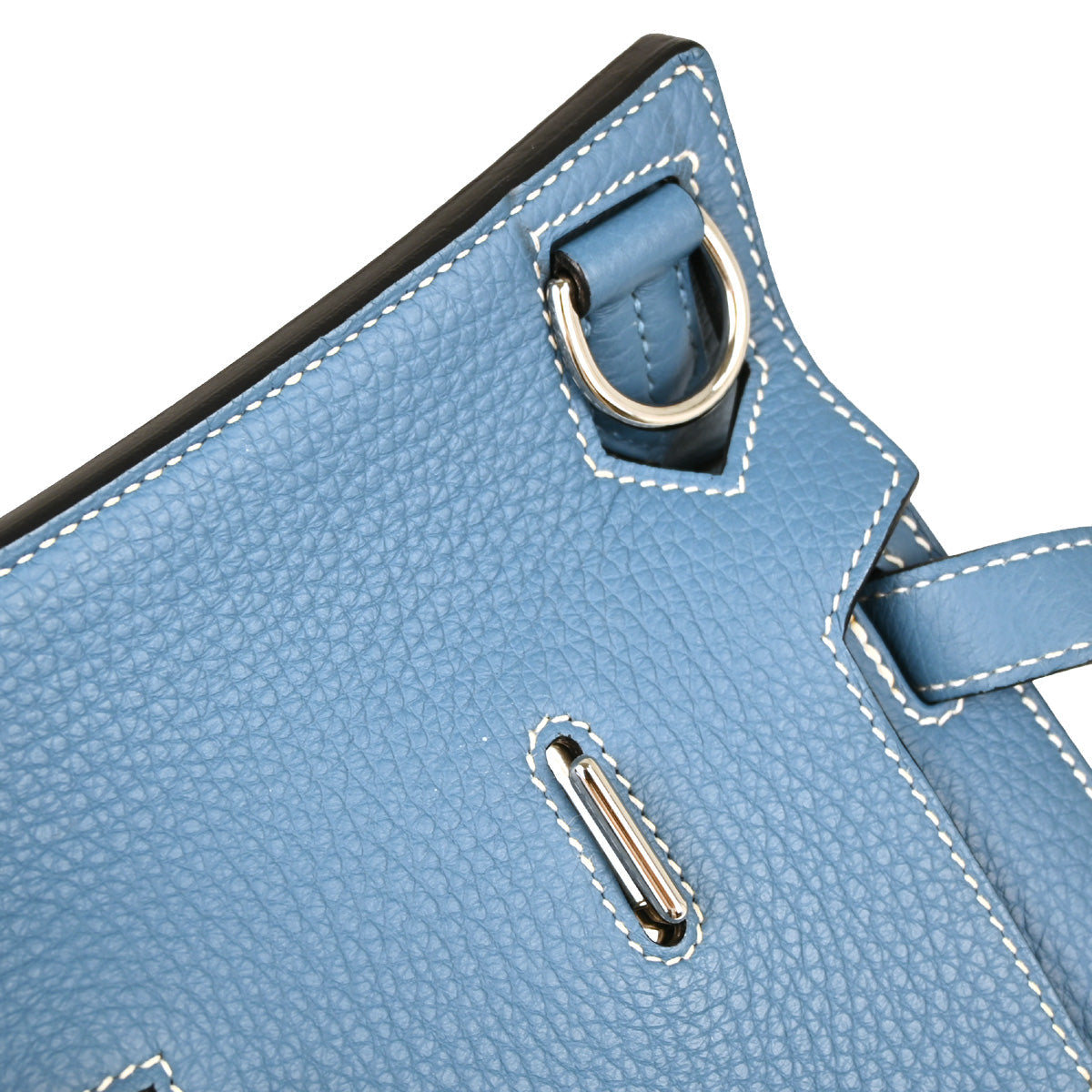 Hermes 2010 Blue Jean Taurillon Clemence Jypsiere 28 Shoulder Bag