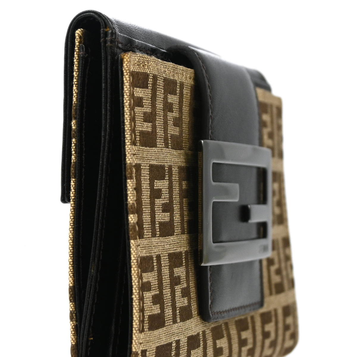 Fendi Brown Zucchino Wallet Purse